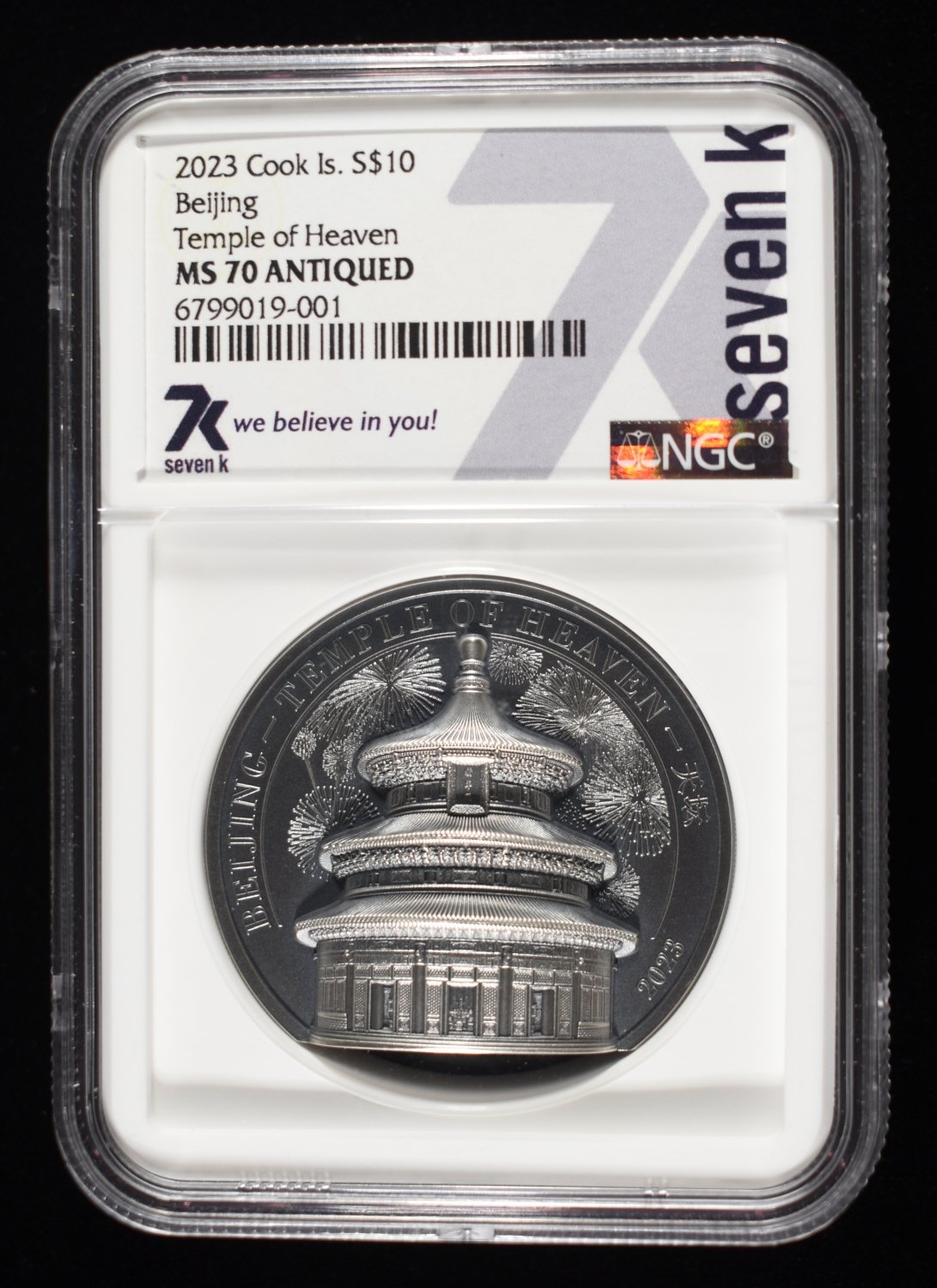 2023 COOK ISLANDS BEIJING TEMPLE NGC MS-70