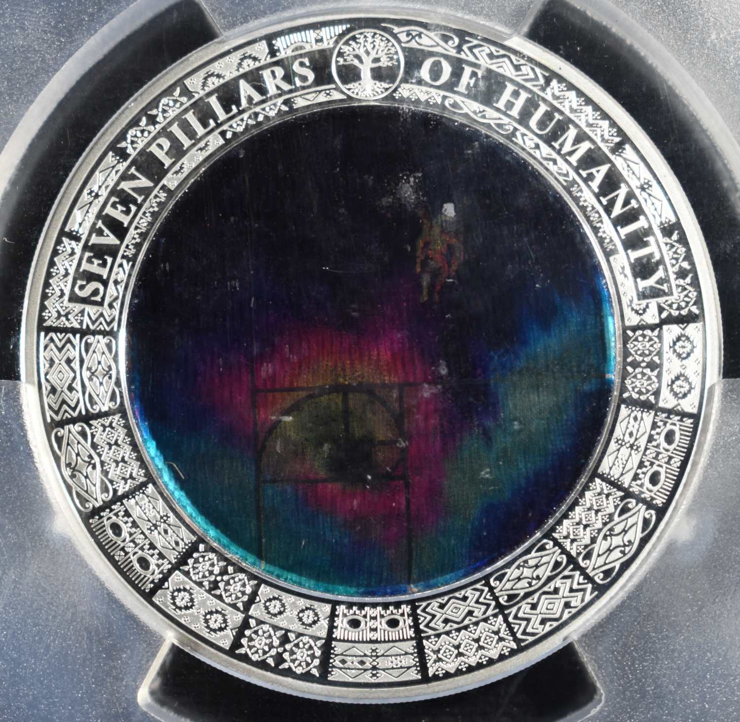 2025 COOK IS. COLORIZED GLASS & SILVER PCGS MS70