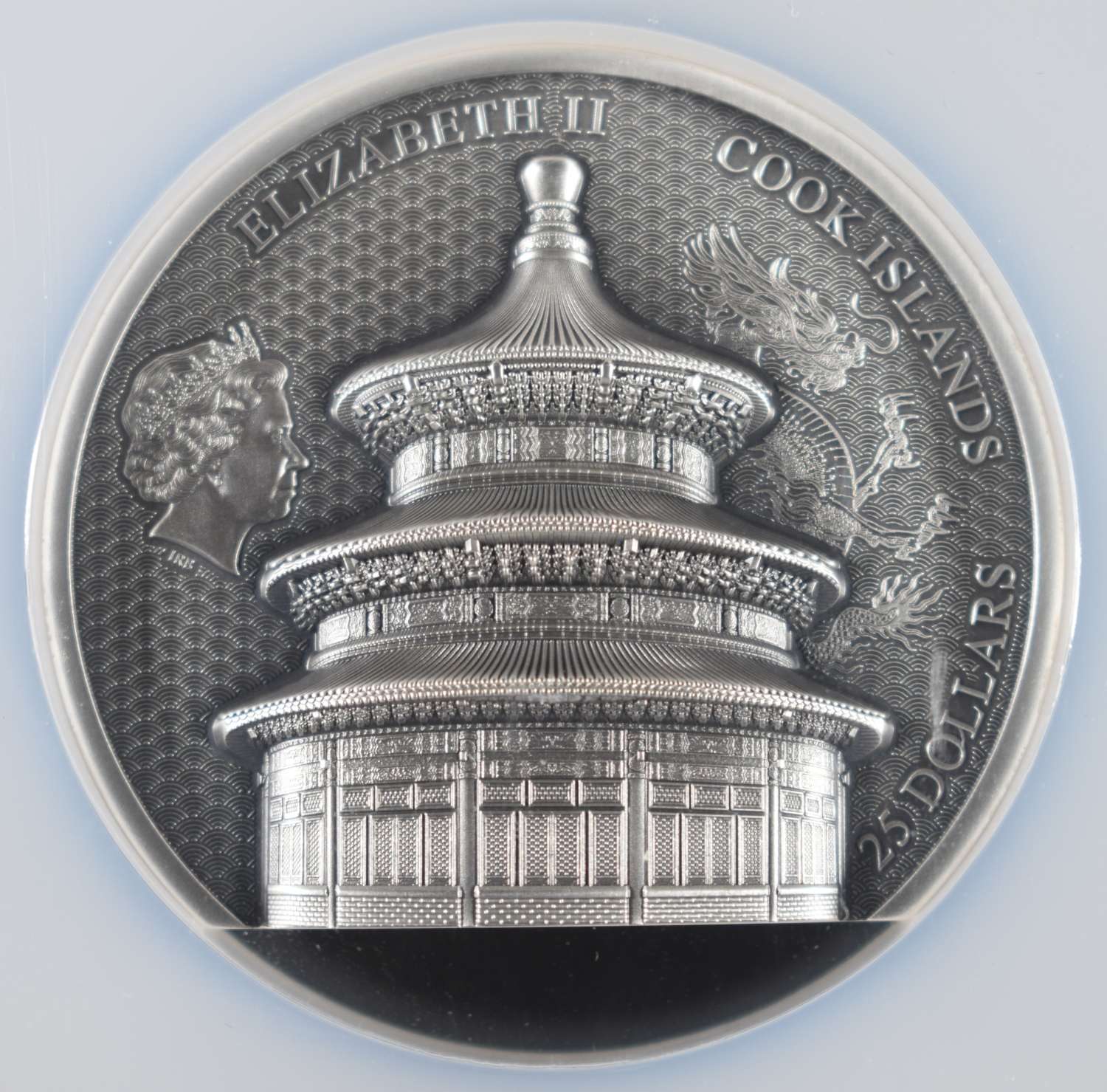 2023 COOK IS. 5 OZ SILVER BEIJING TEMPLE NGC MS-70