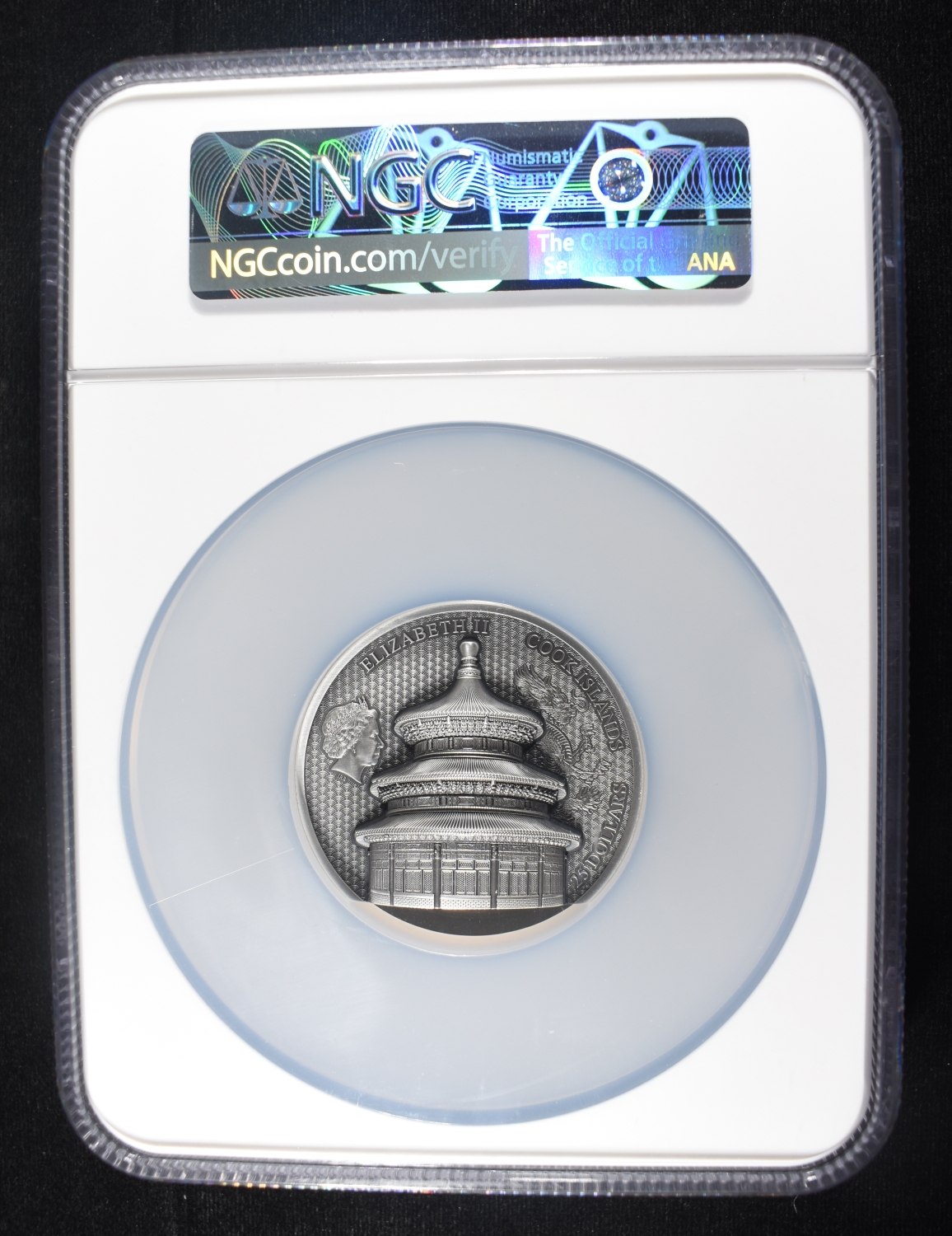 2023 COOK IS. 5 OZ SILVER BEIJING TEMPLE NGC MS-70