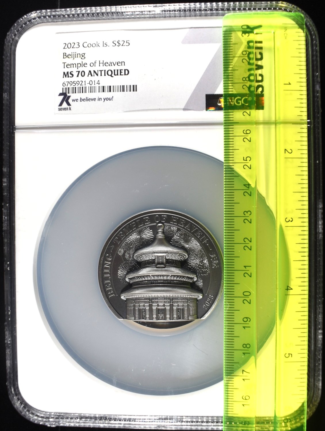 2023 COOK IS. 5 OZ SILVER BEIJING TEMPLE NGC MS-70