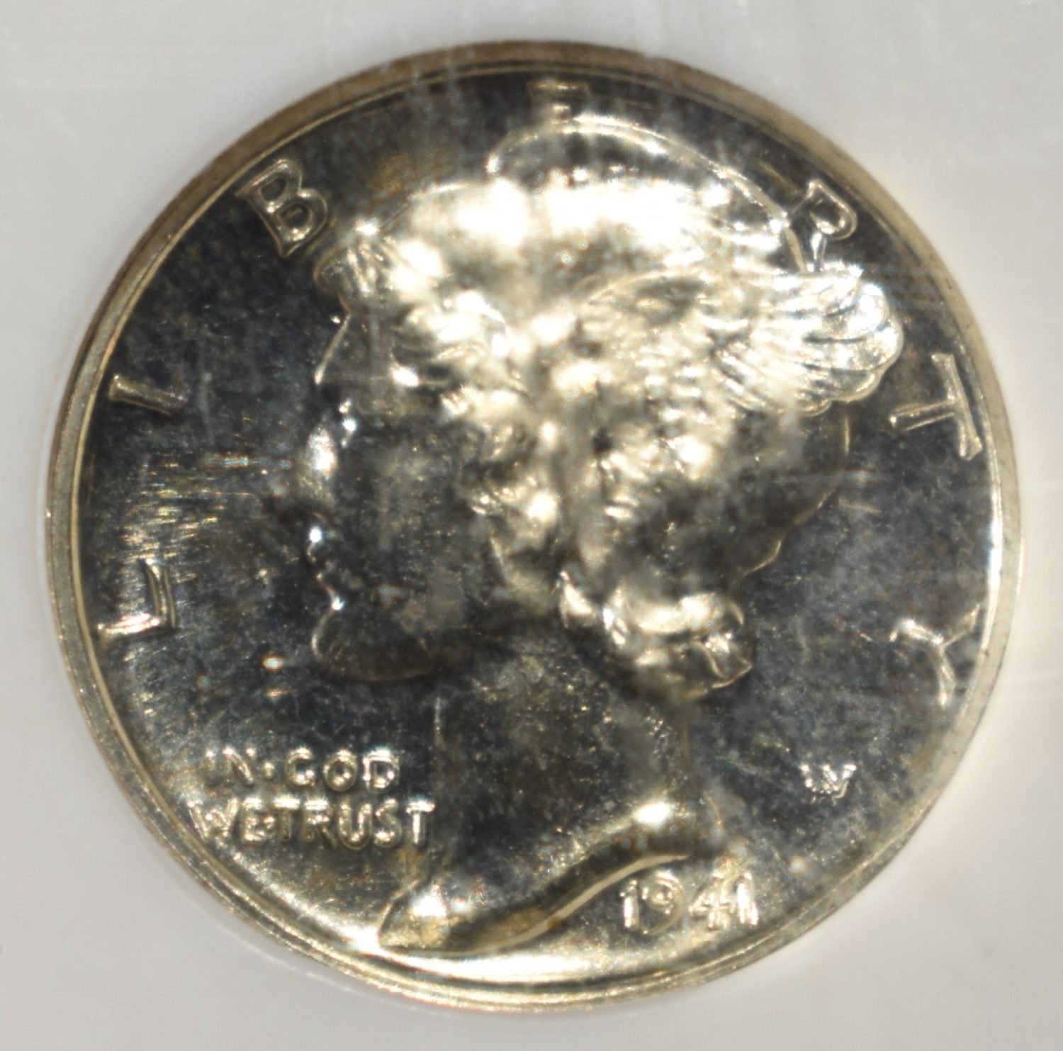 1941 MERCURY DIME NGC PF65