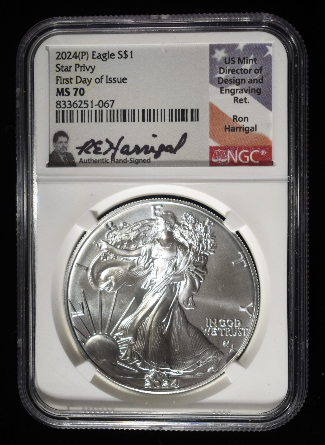 2024 AMERICAN SILVER EAGLE NGC MS70 STAR PRIVY