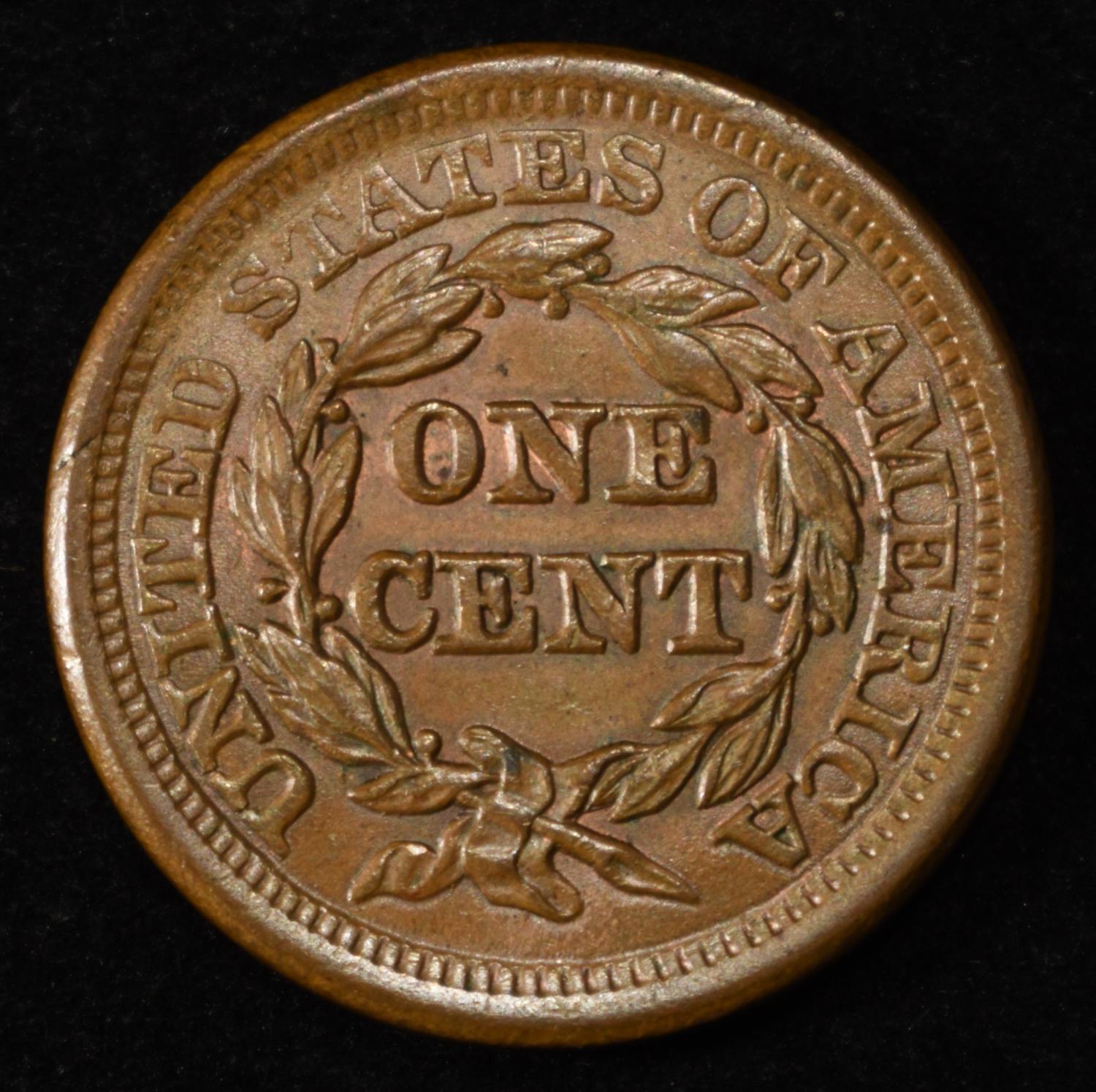 1853 LARGE CENT CH BU