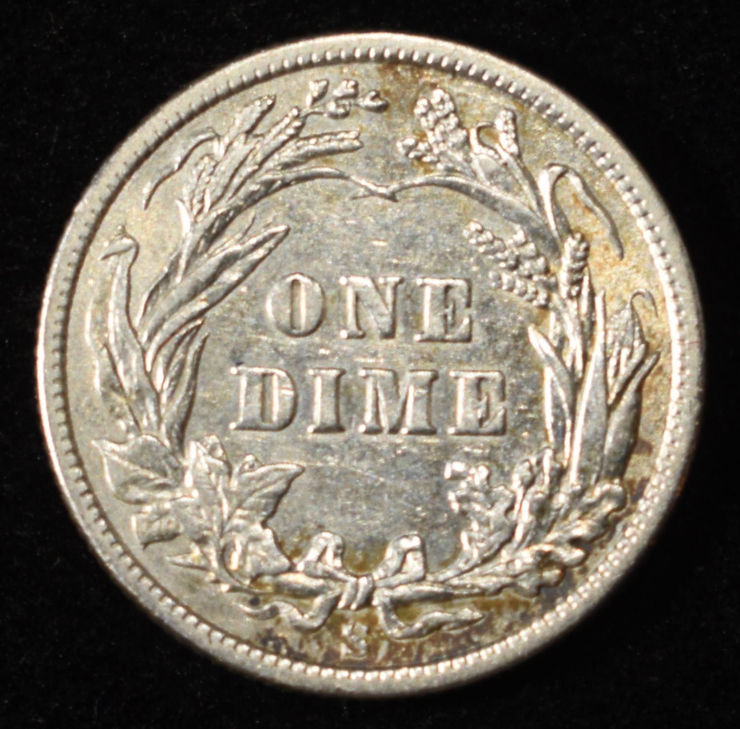 1910-S BARBER DIME CH AU