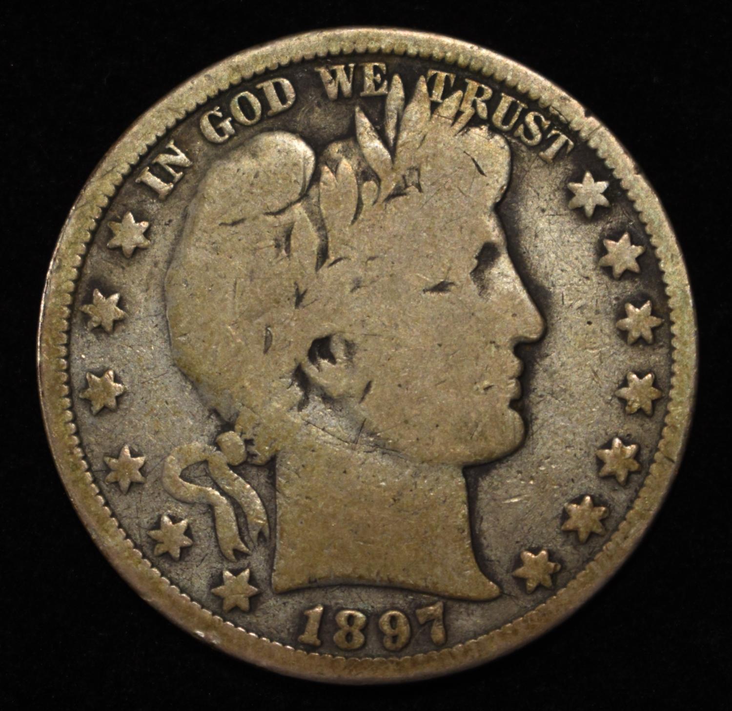1897-O BARBER HALF DOLLAR VG