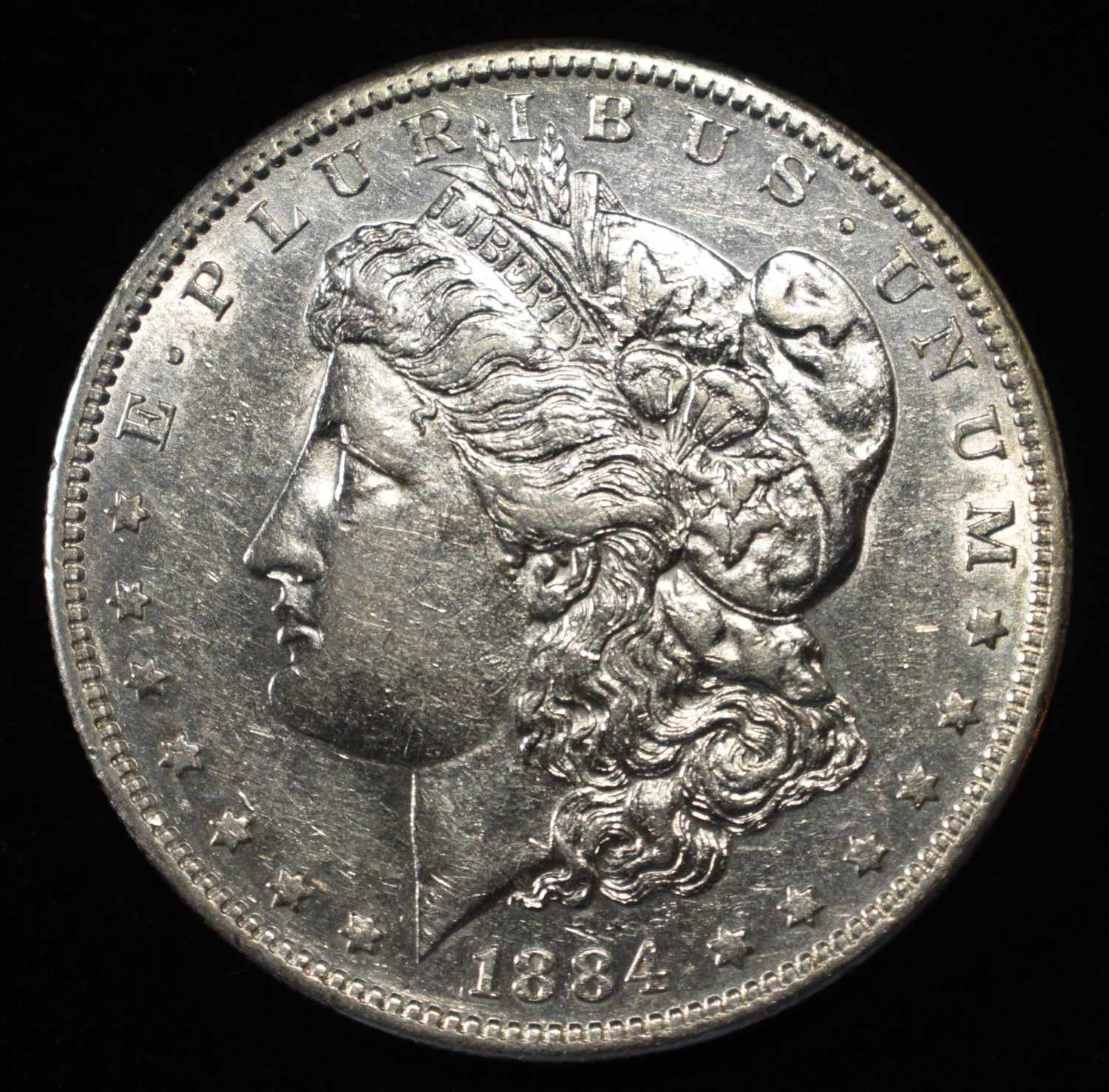 1884-S MORGAN DOLLAR CH AU