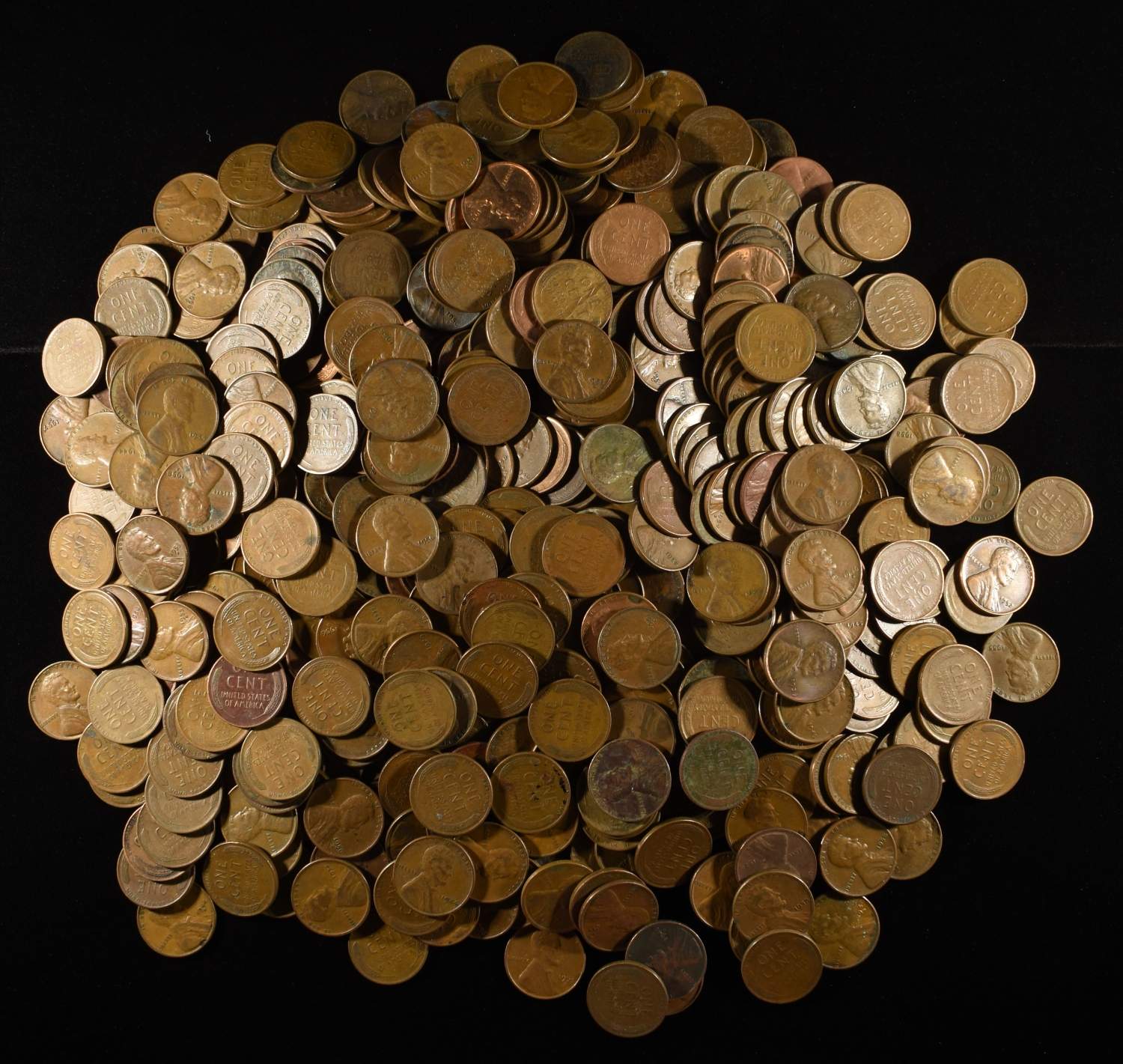 (500) WHEAT CENTS