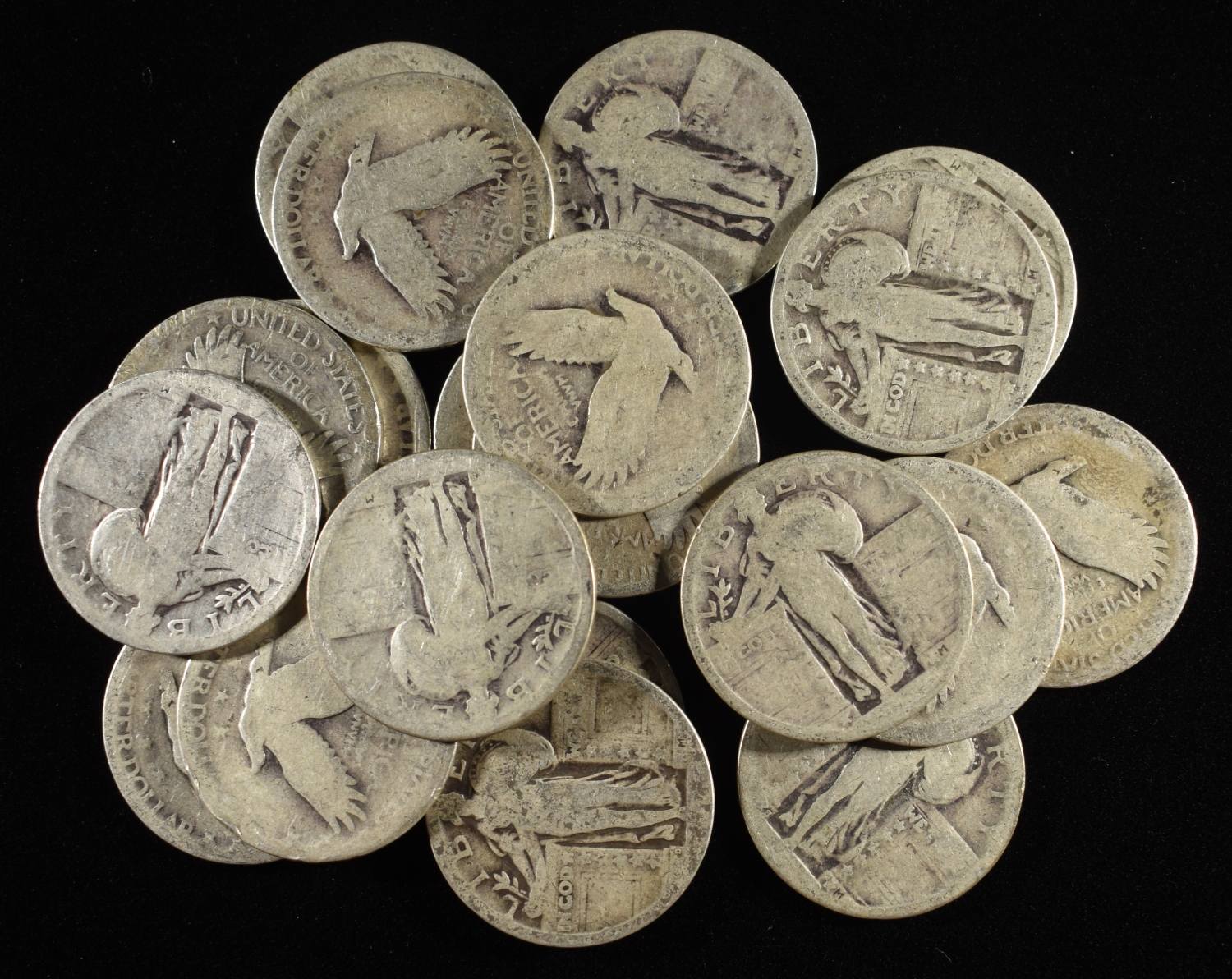 (20) STANDING LIBERTY QUARTERS