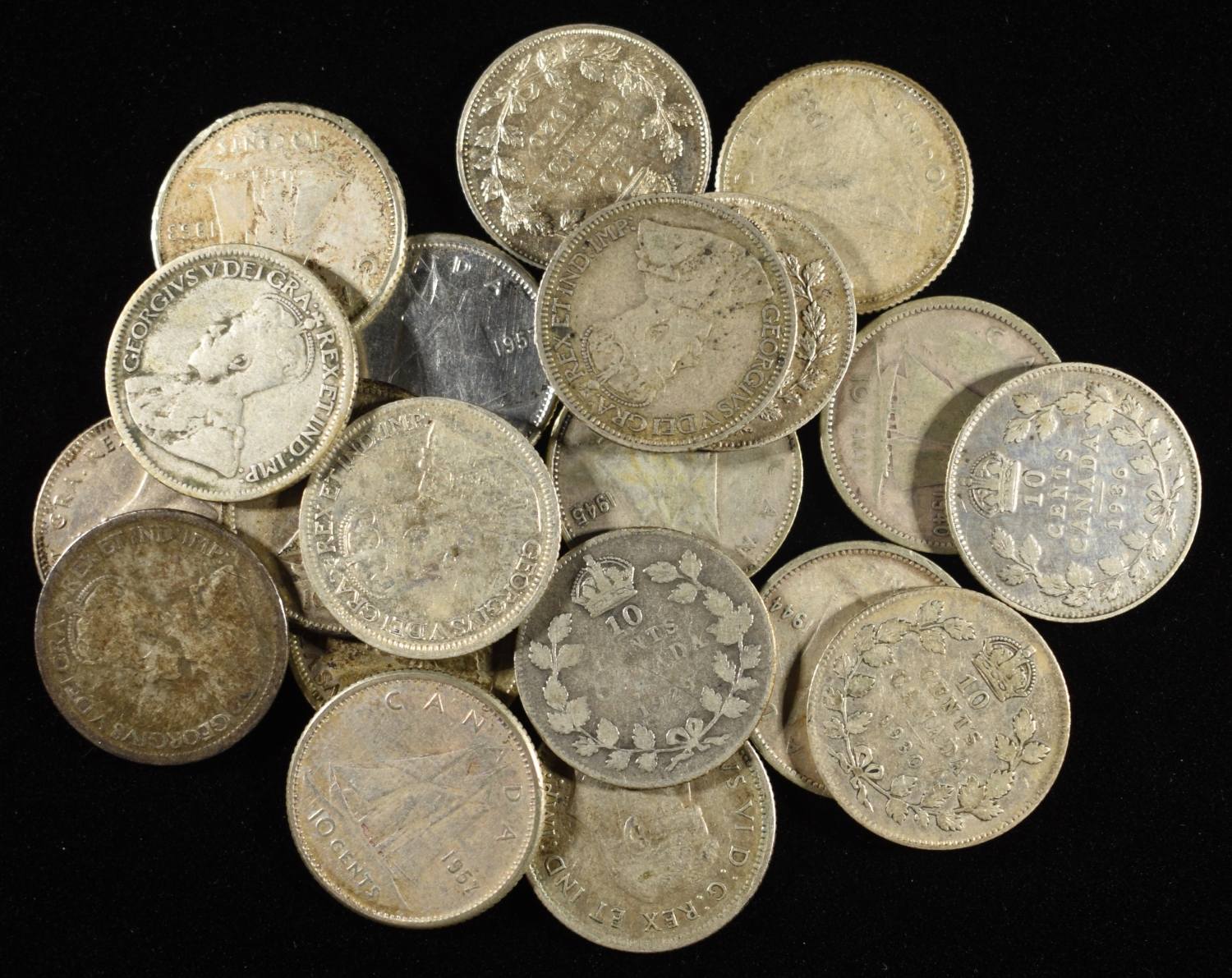 (20) 10C CANADIAN 80% SILVER