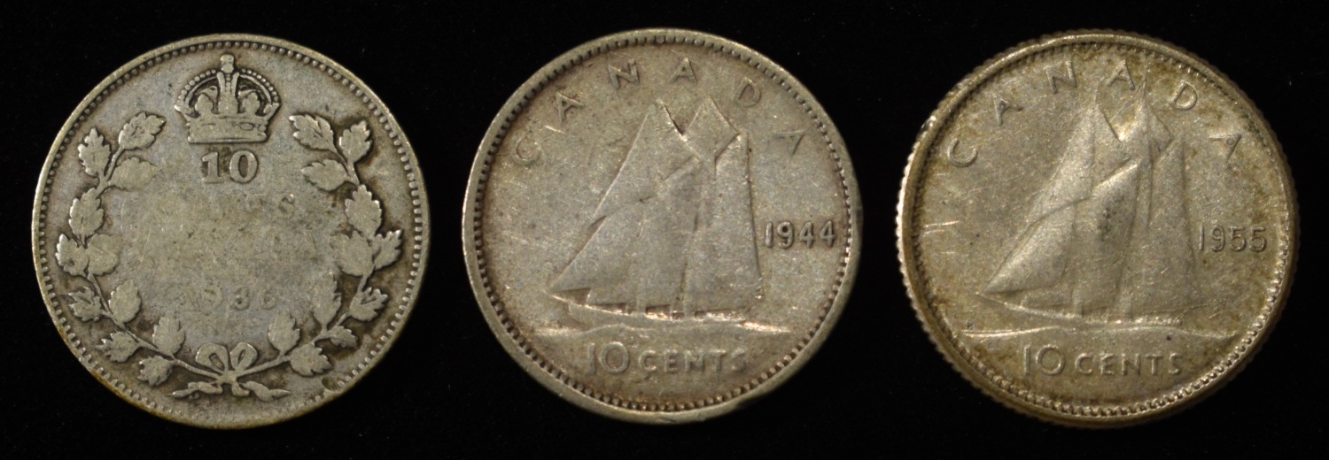 (20) 10C CANADIAN 80% SILVER
