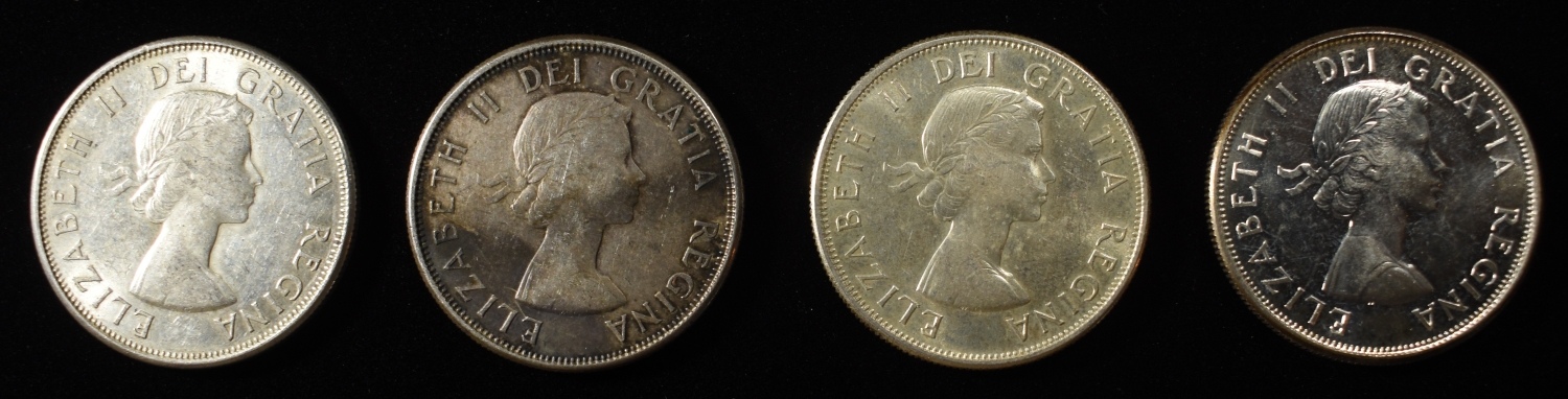 (4) 50C CANADIAN 80% SILVER