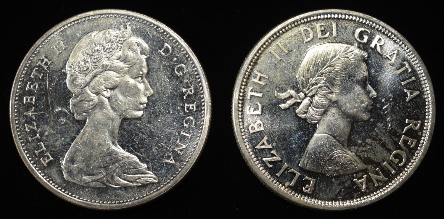 (2) 80% SILVER CANADIAN DOLLARS