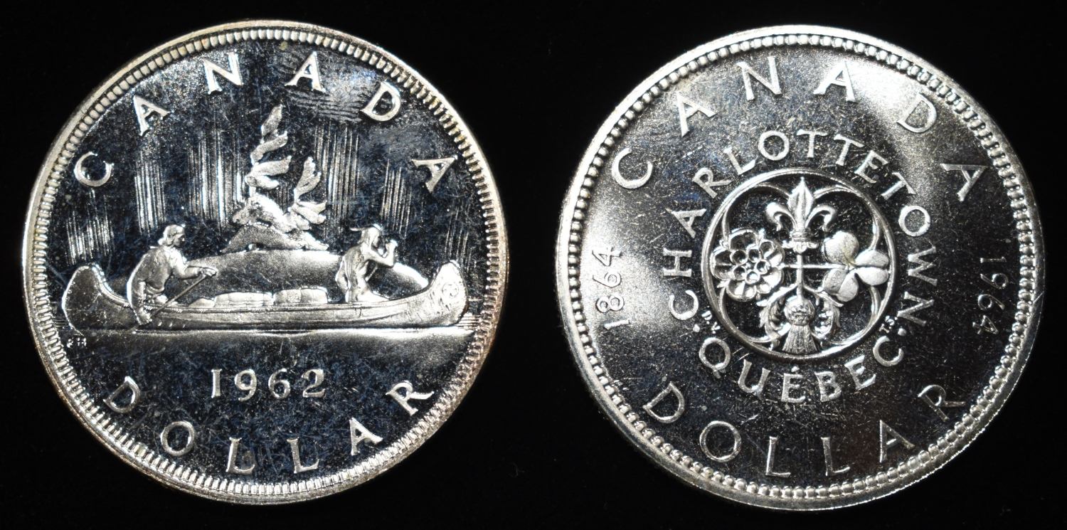 (2) 80% SILVER CANADIAN DOLLARS