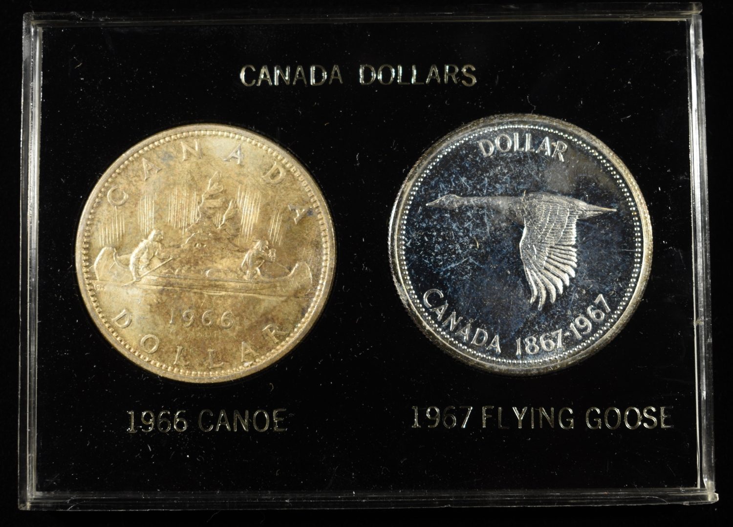 (2) $1 CANADIAN 80% SILVER