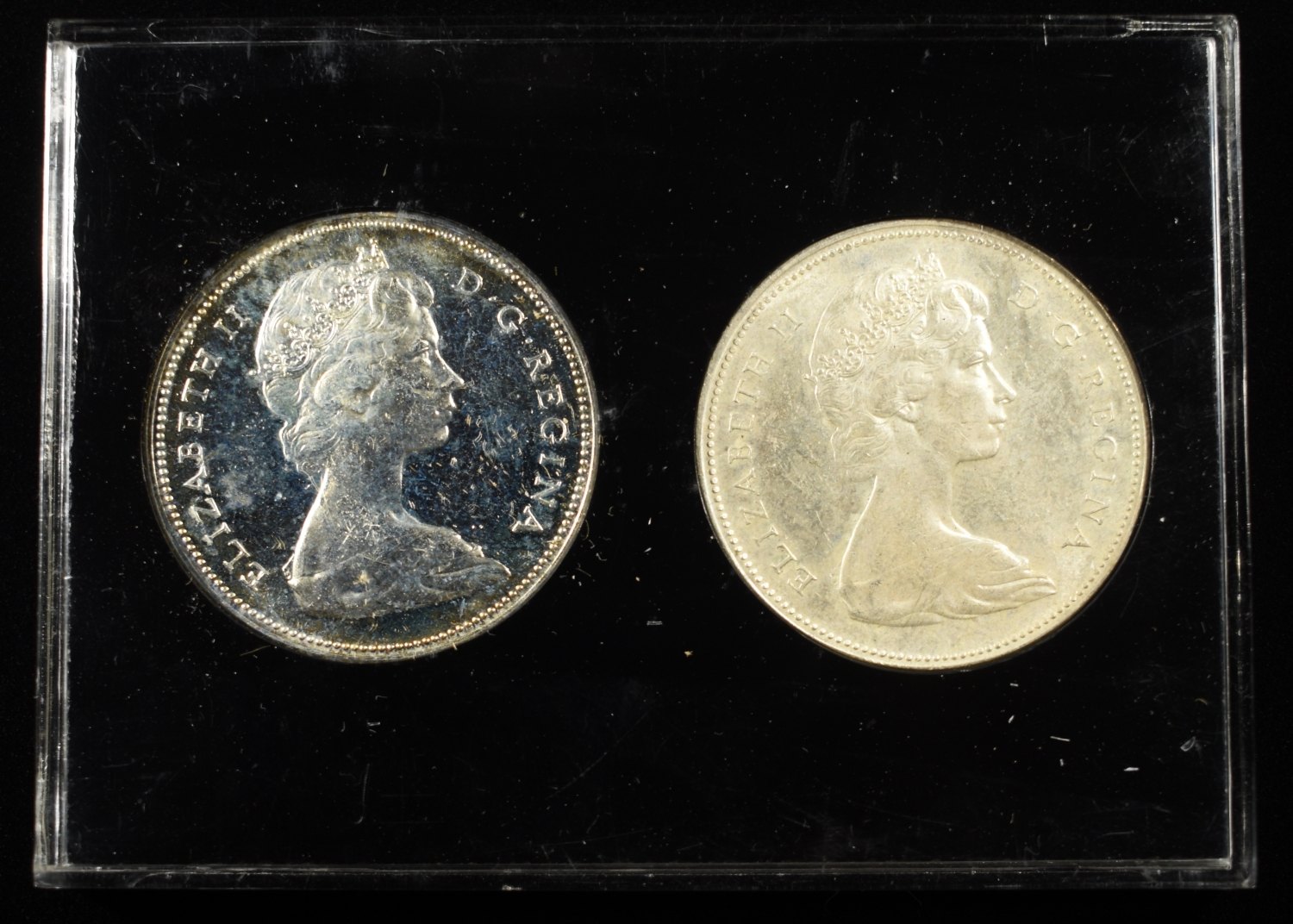 (2) $1 CANADIAN 80% SILVER
