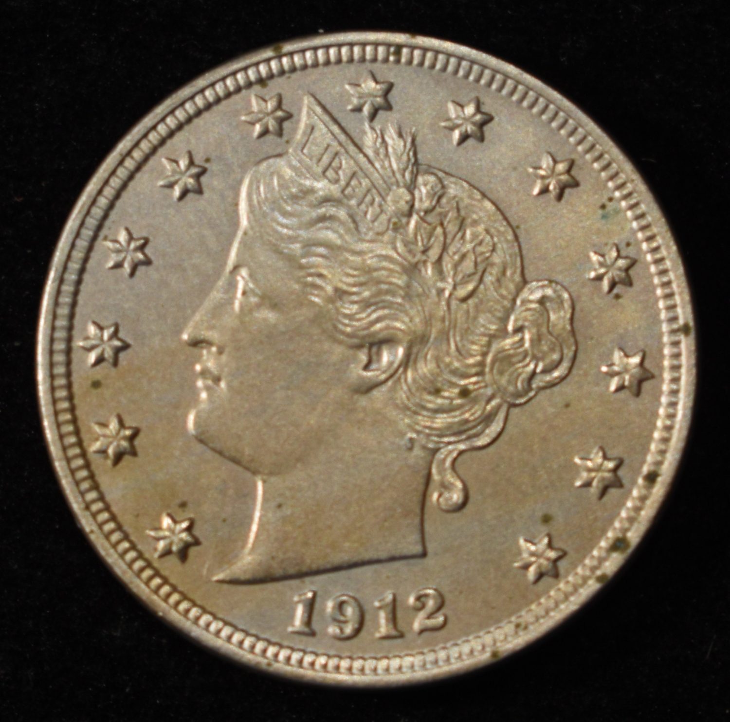 1912-D 'V' NICKEL CH BU SHARP