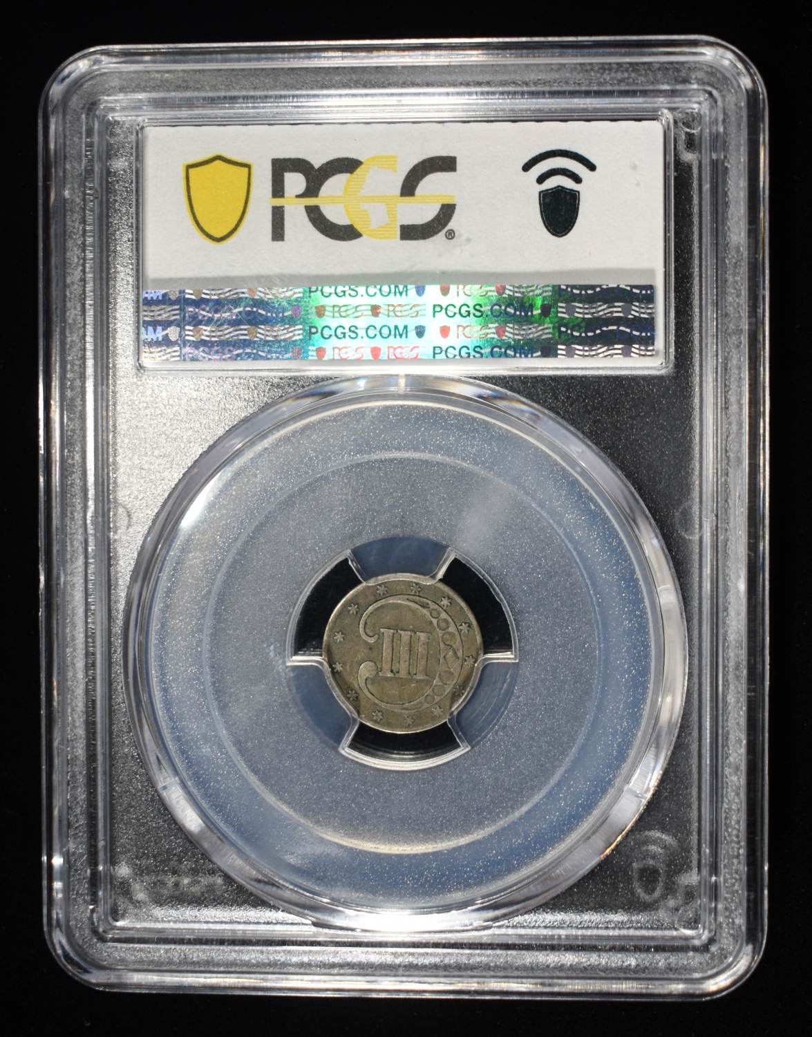 1852 3 CENT SILVER PCGS VF-35