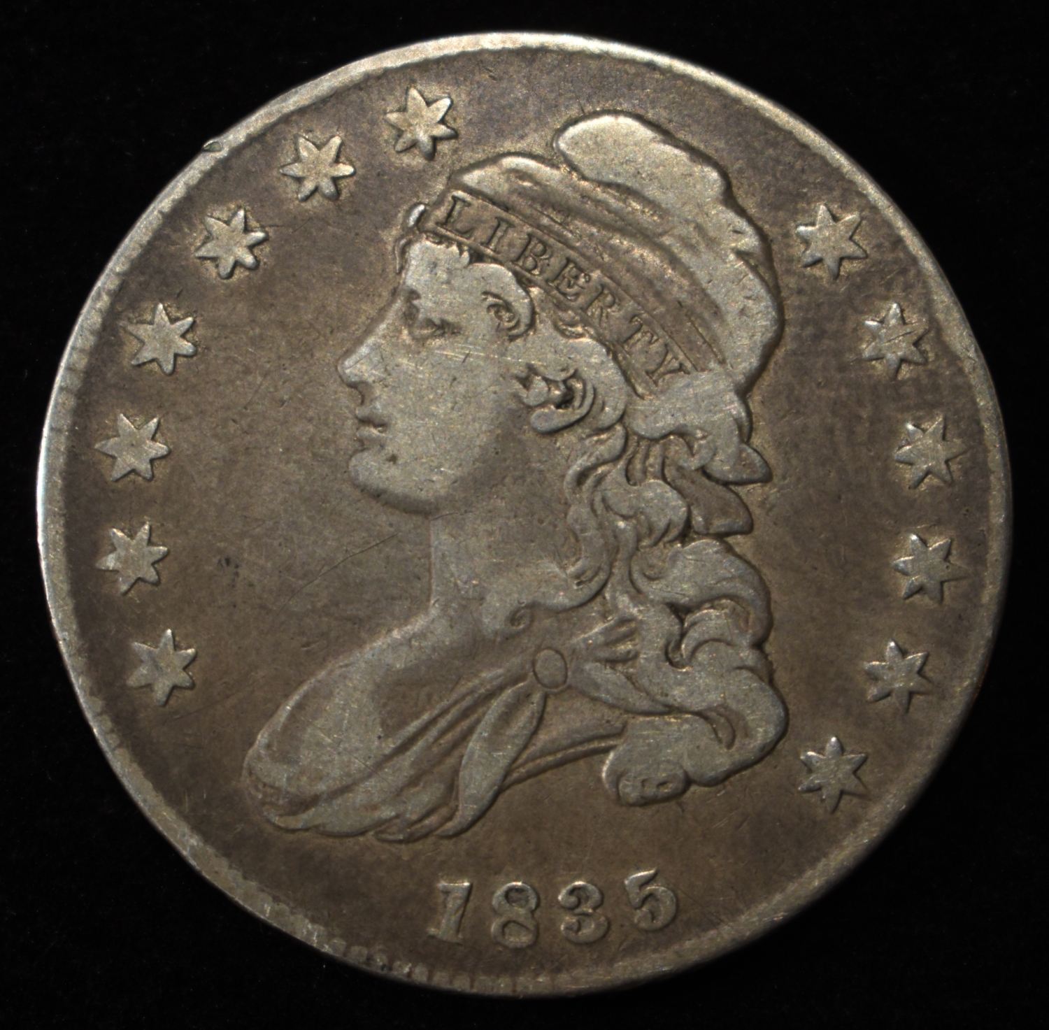 1835 BUST HALF DOLLAR VF