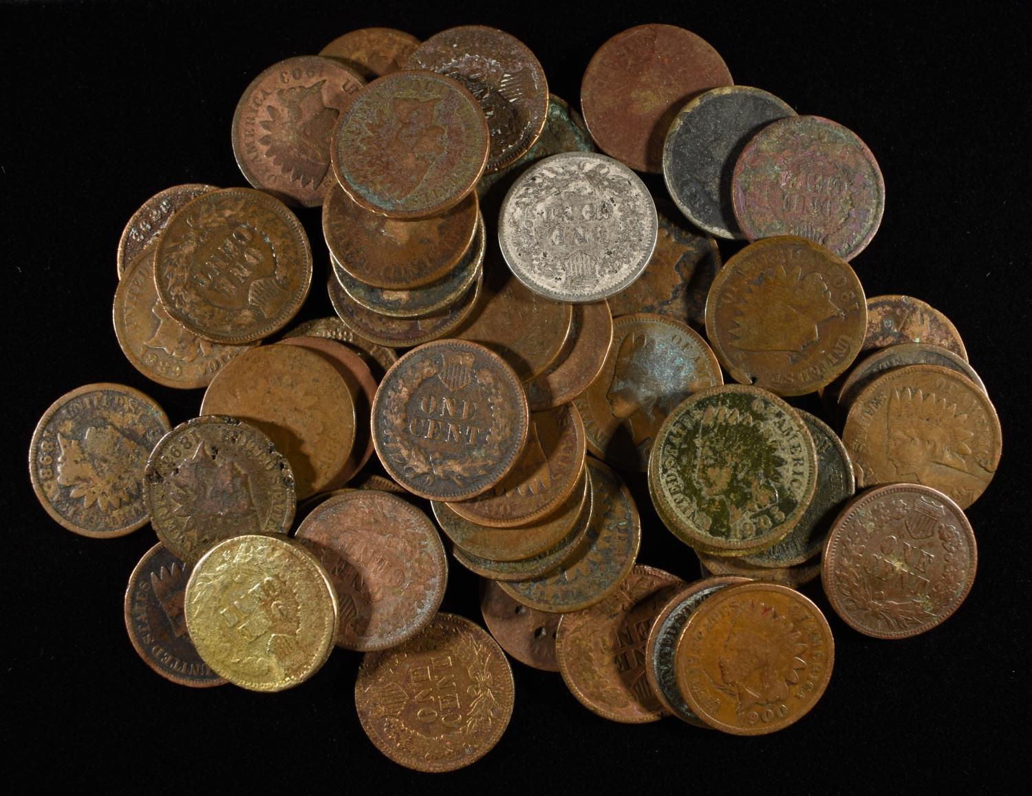 (50) INDIAN CENTS