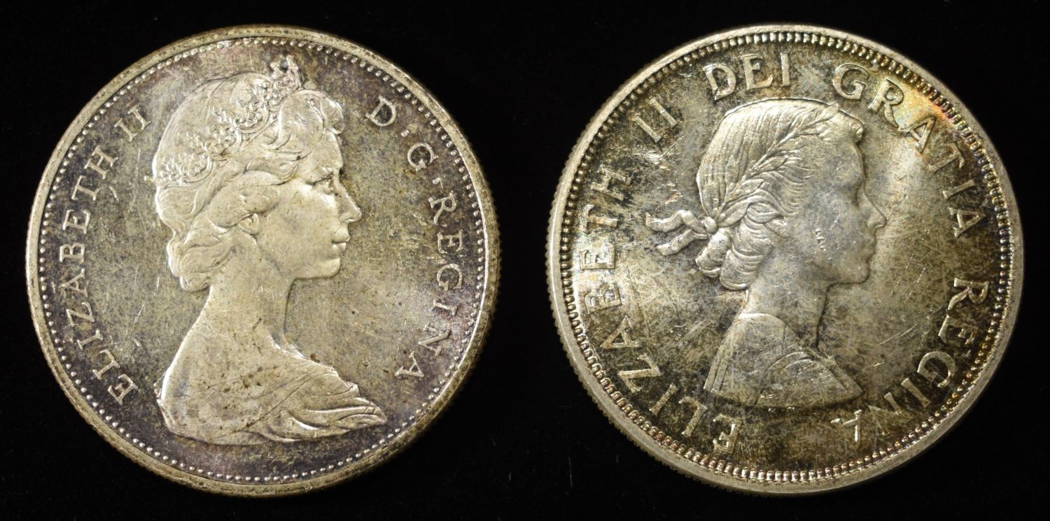 (2) 80% SILVER CANADIAN DOLLARS