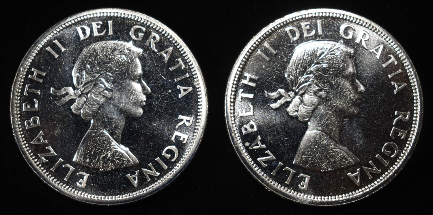 (2) 80% SILVER CANADIAN DOLLARS