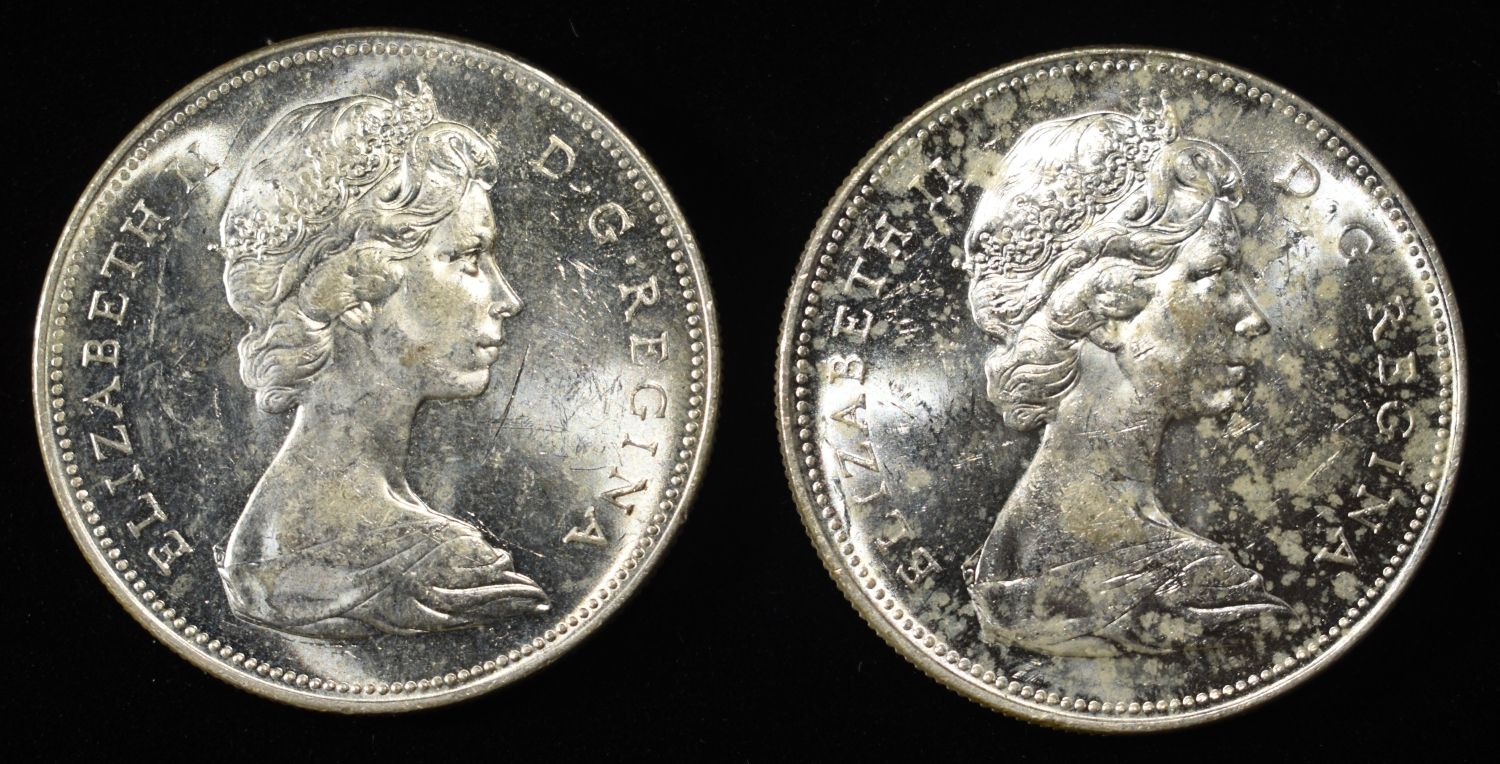 (2) 80% SILVER CANADIAN DOLLARS
