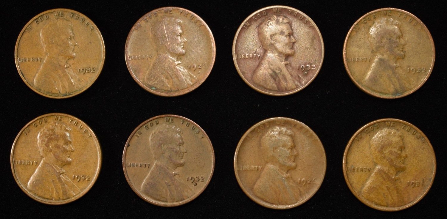 8 NICE EARLY SEMIKEY WHEAT CENTS