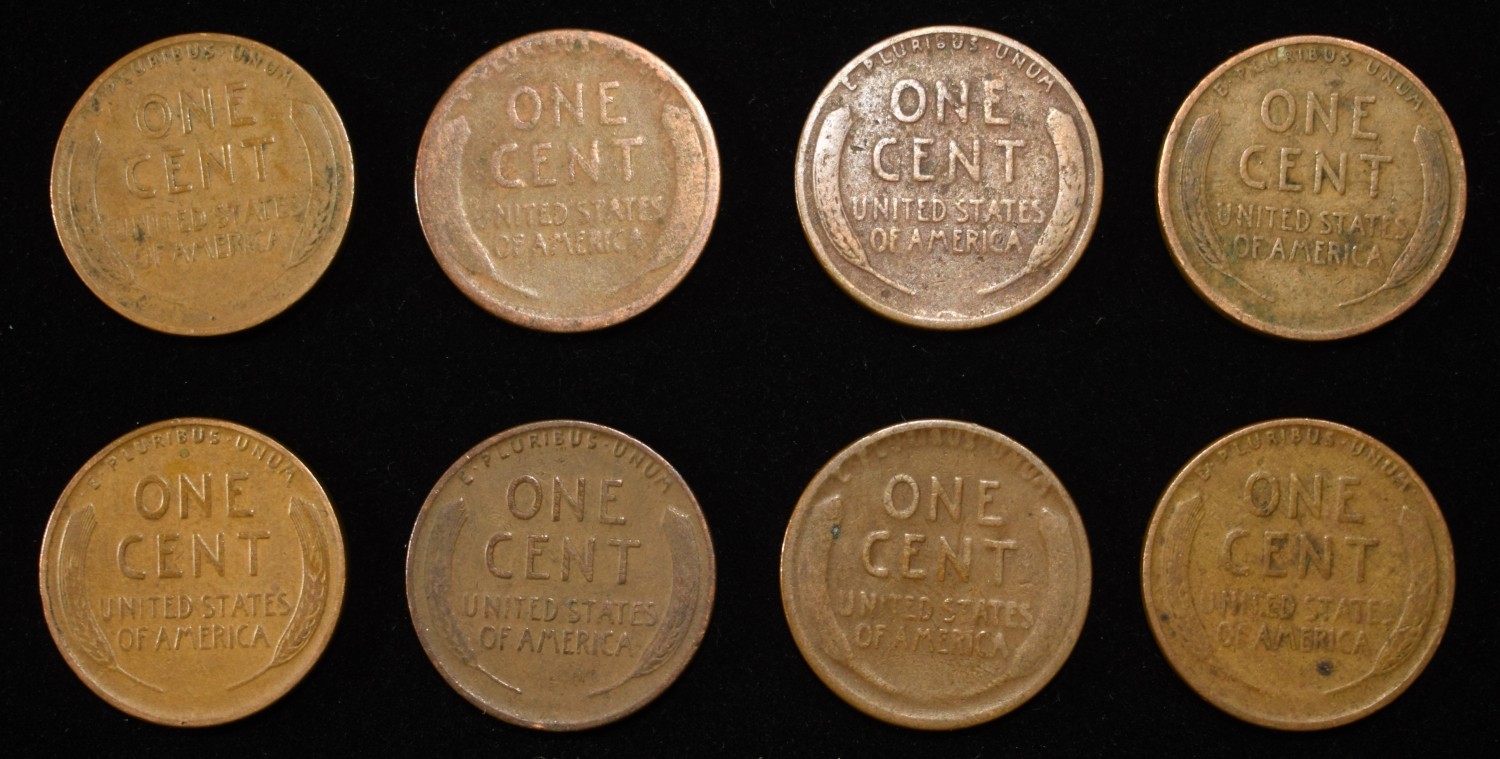 8 NICE EARLY SEMIKEY WHEAT CENTS