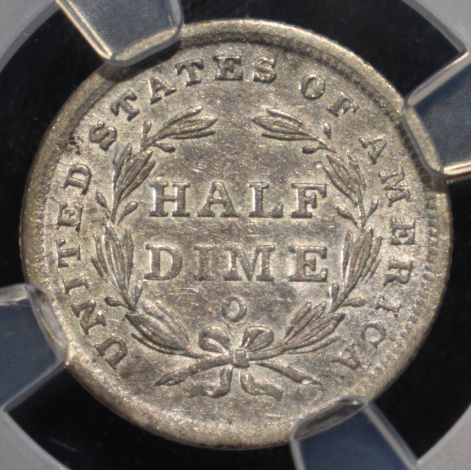 1840-O NO DRAPERY SEATED HALF DIME NGC XF-40