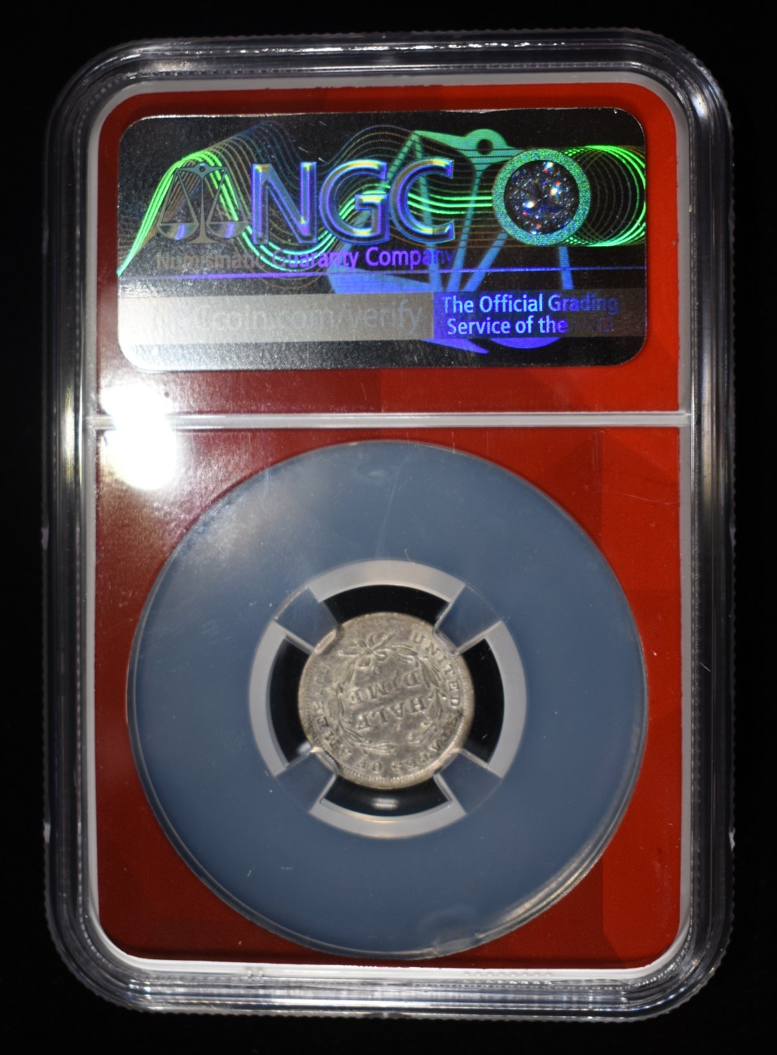 1840-O NO DRAPERY SEATED HALF DIME NGC XF-40