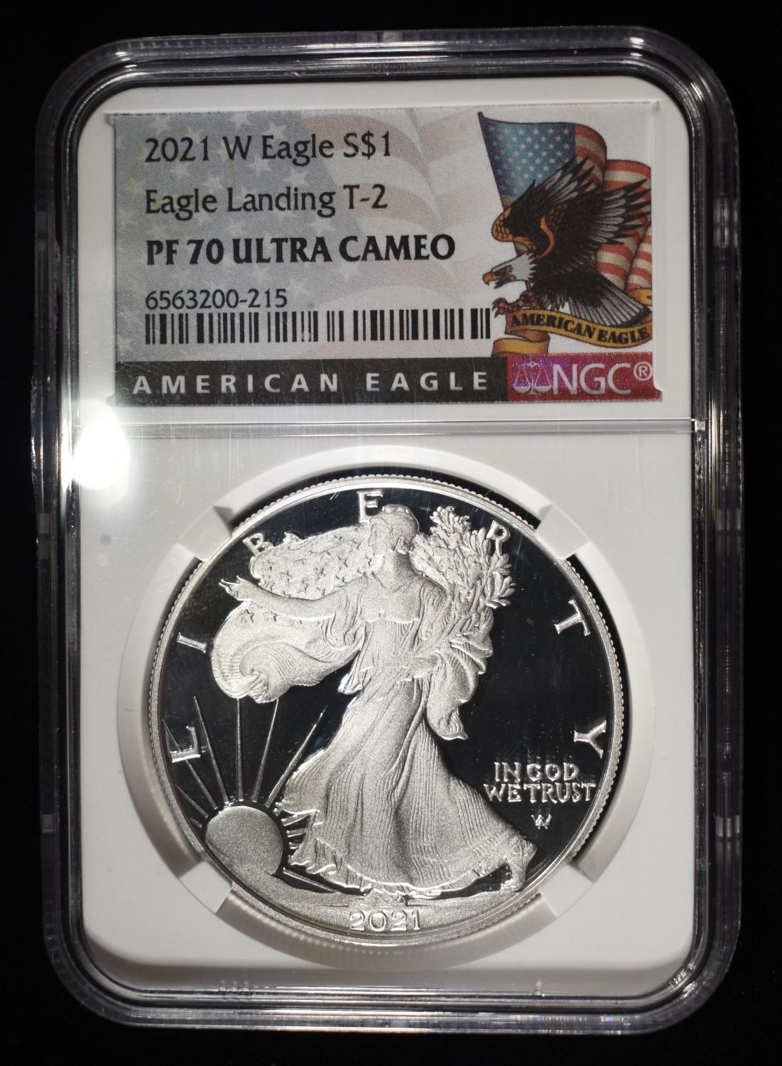 2021-W T-2 PROOF SILVER EAGLE NGC PF70 ULTRA CAMEO