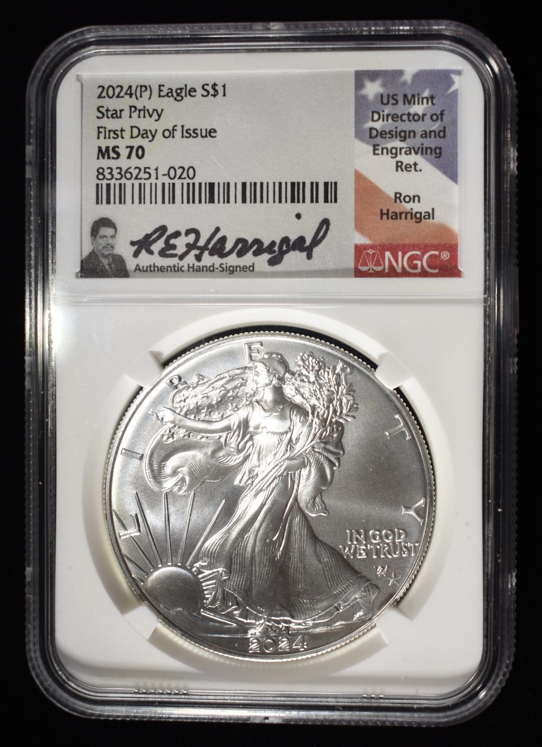 2024(P) AMERICAN SILVER EAGLE NGC MS70 STAR PRIVY