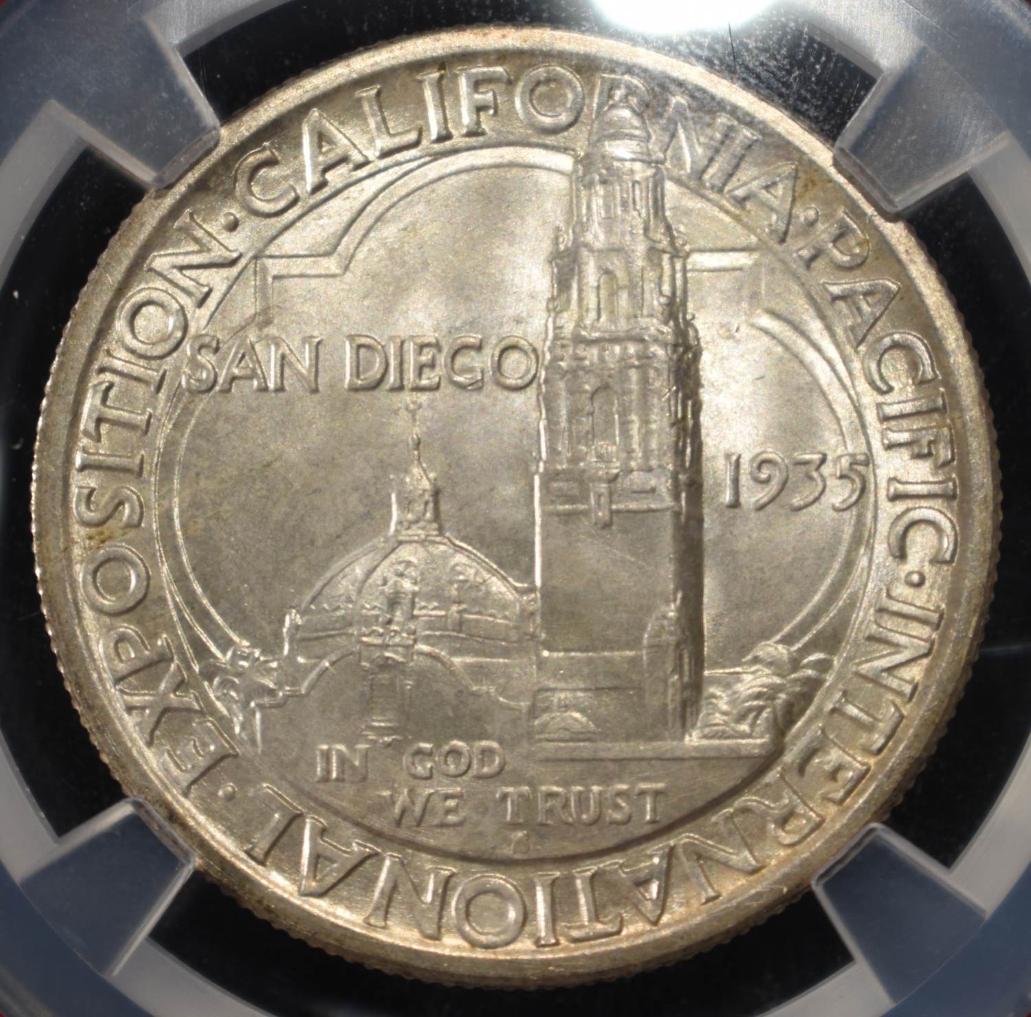 1935-S SAN DIEGO COMMEM HALF DOLLAR NGC MS-65