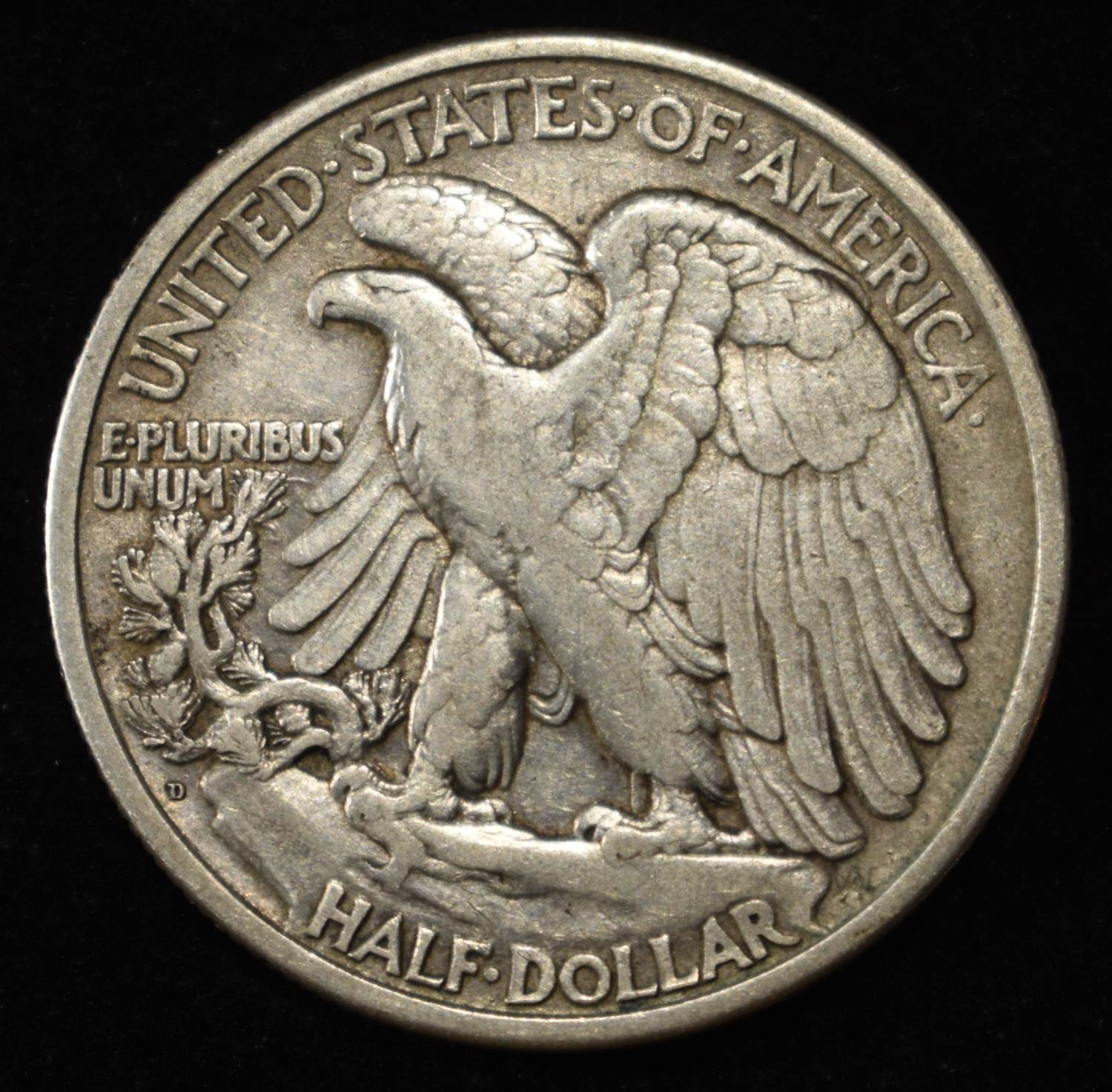 1918-D WALKING LIBERTY HALF DOLLAR XF