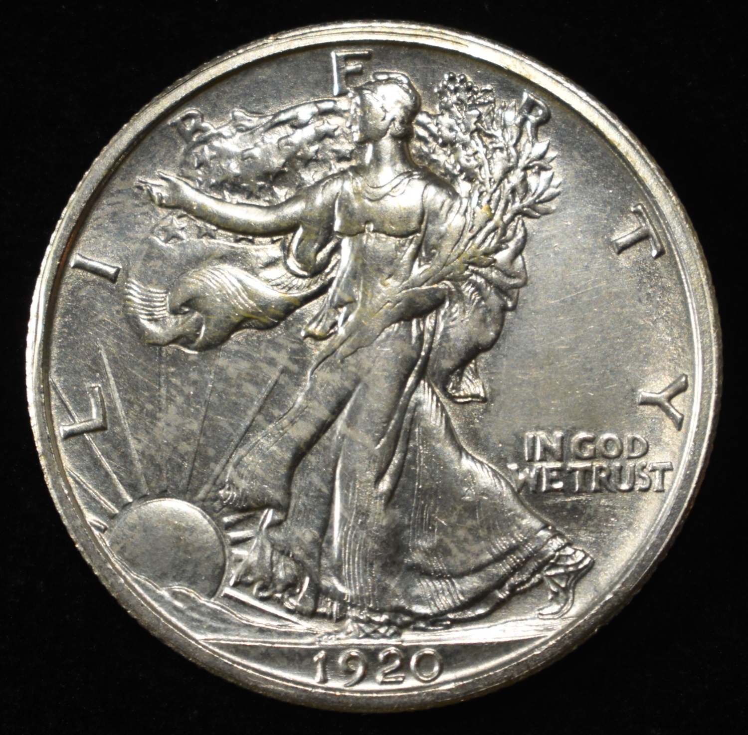 1920-D WALKING LIBERTY HALF DOLLAR AU/BU
