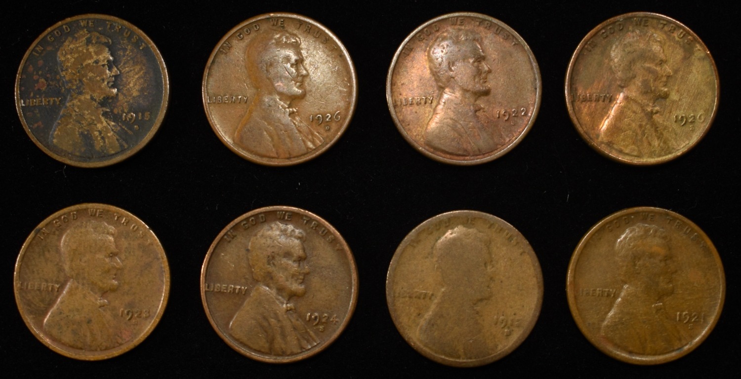 8 NICE EARLY SEMIKEY WHEAT CENTS