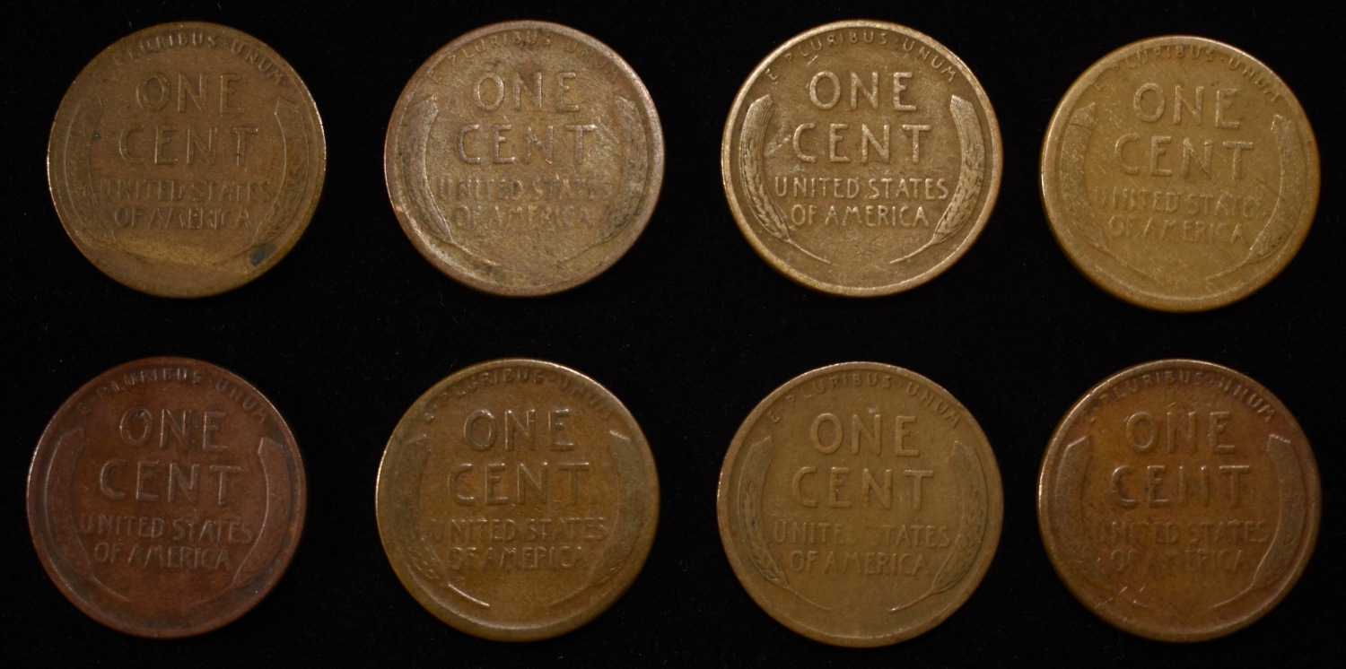 8 NICE EARLY SEMIKEY WHEAT CENTS