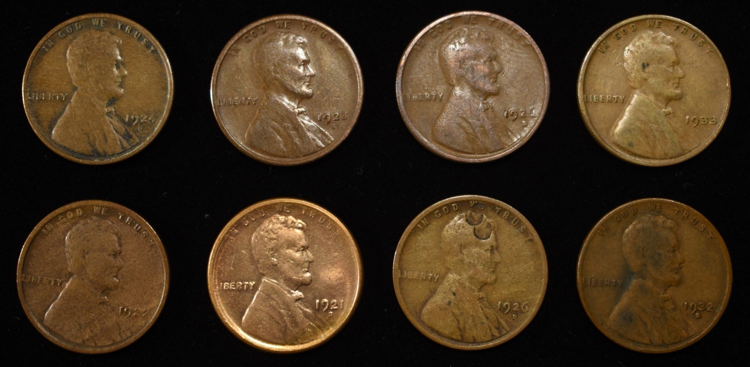 8 NICE EARLY SEMIKEY WHEAT CENTS