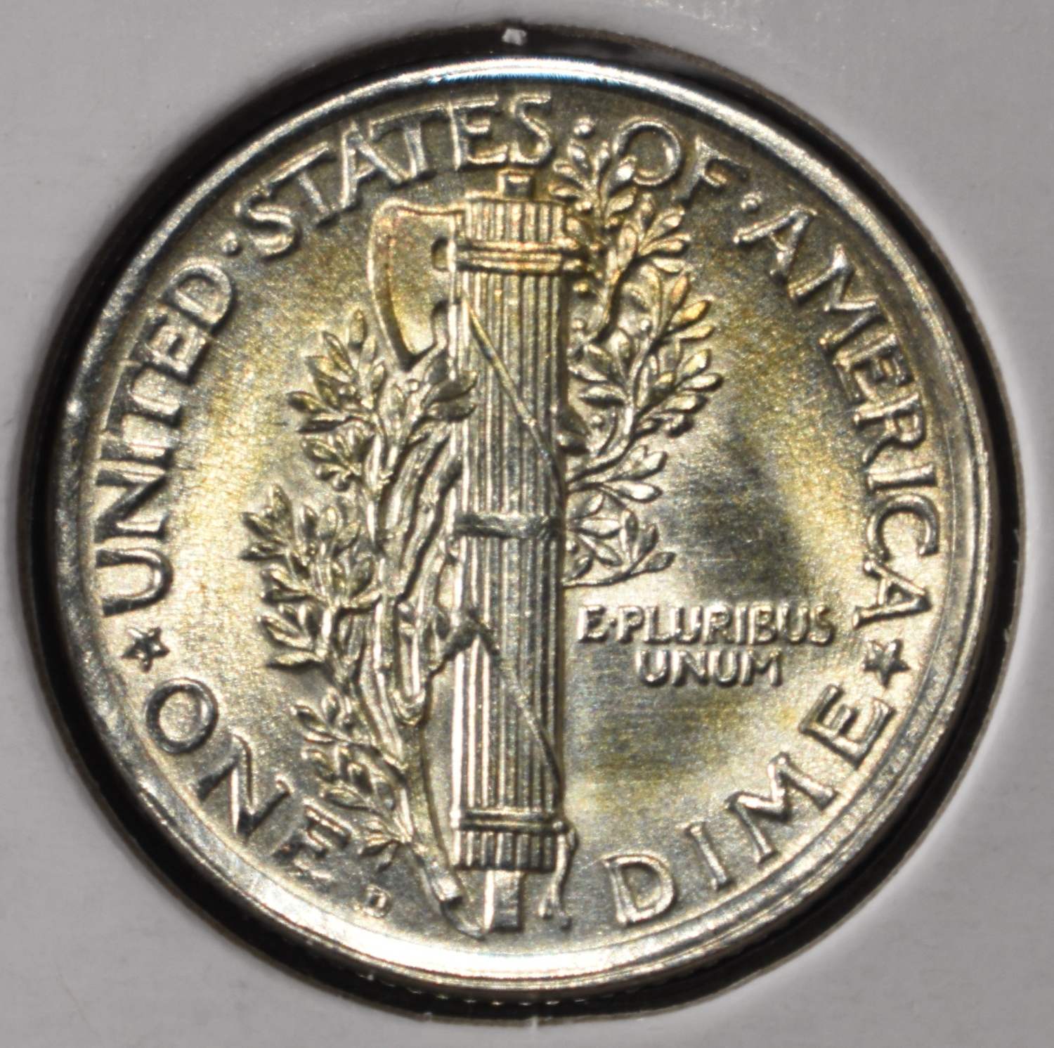 1918-D MERCURY DIME CH BU