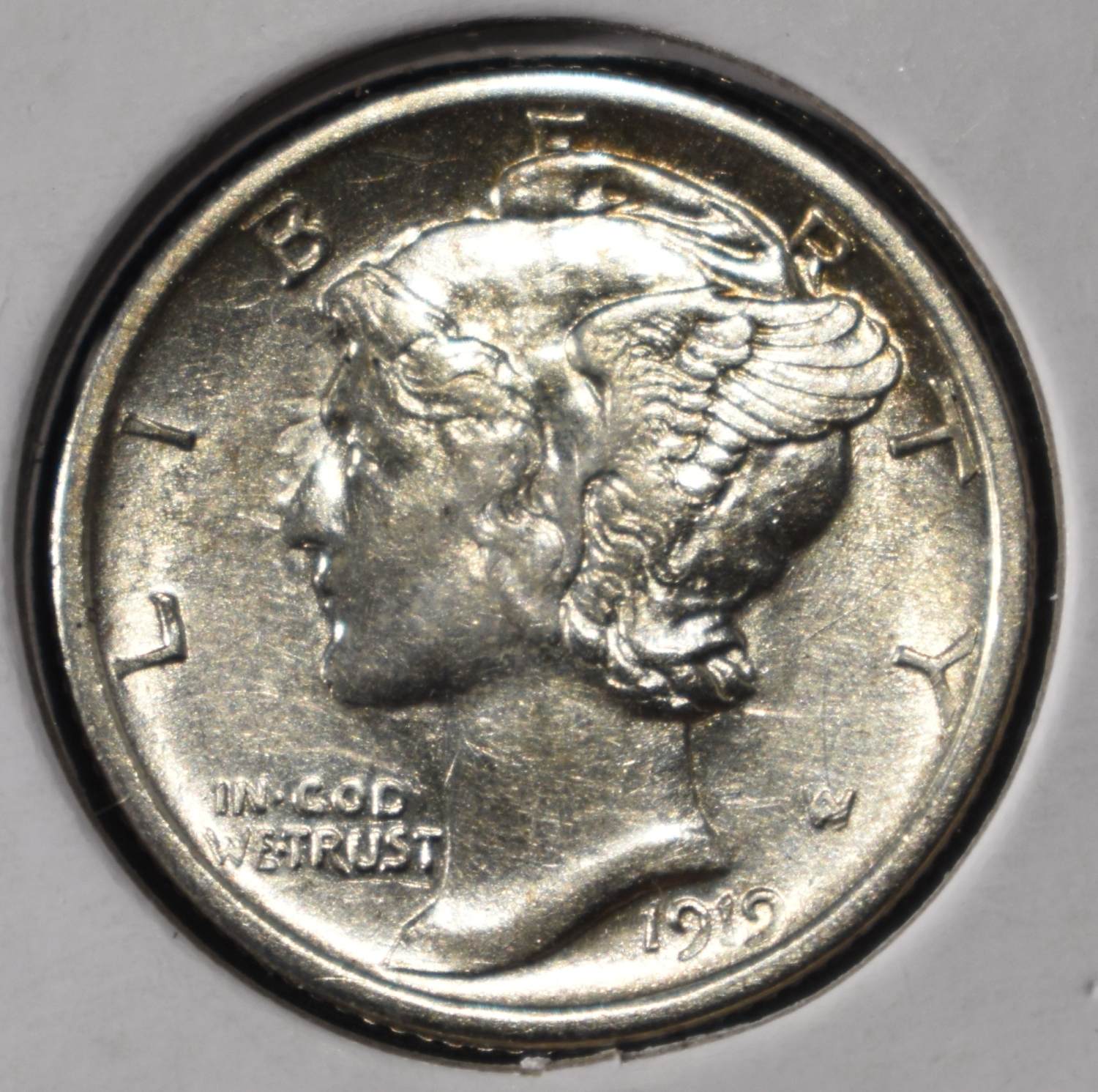 1919-S MERCURY DIME BU