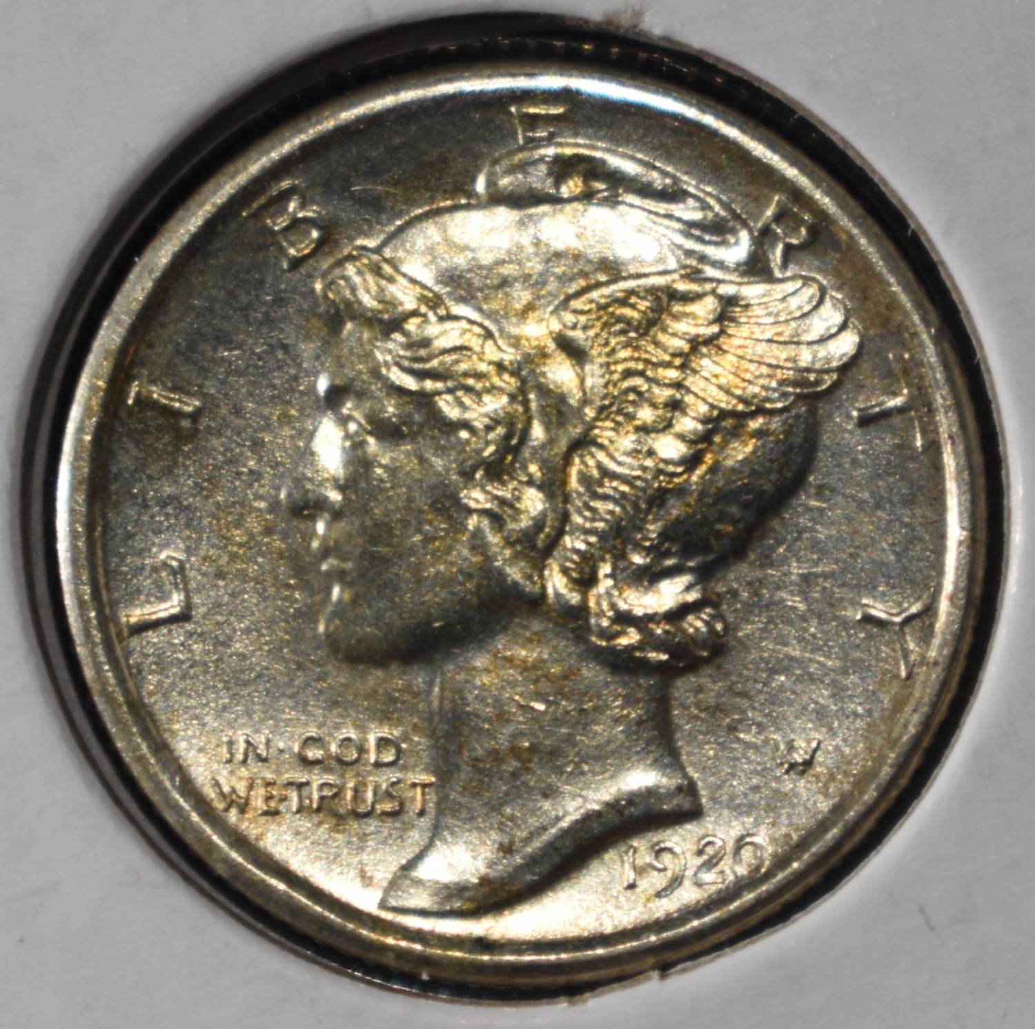 1920-D MERCURY DIME CH BU FSB