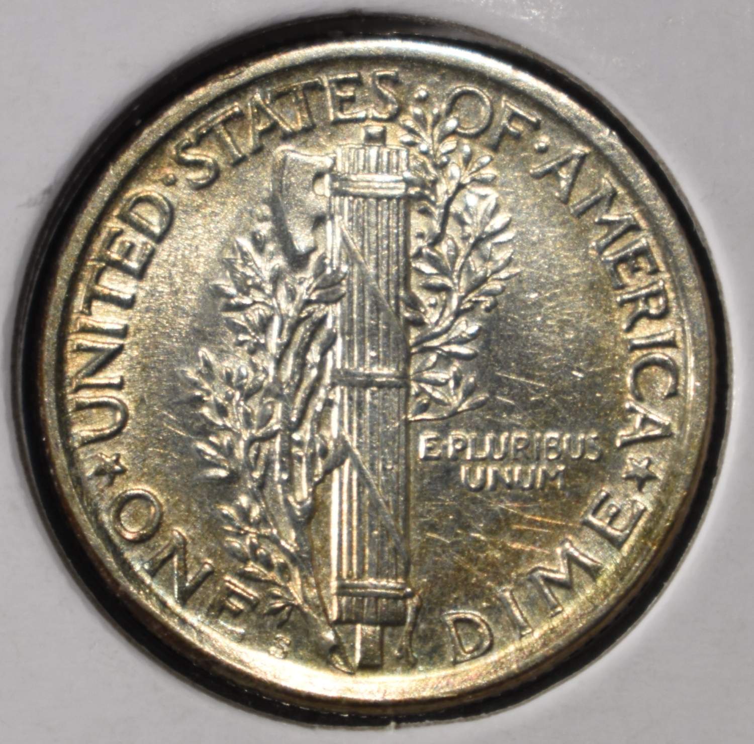 1923-S MERCURY DIME CH BU FSB