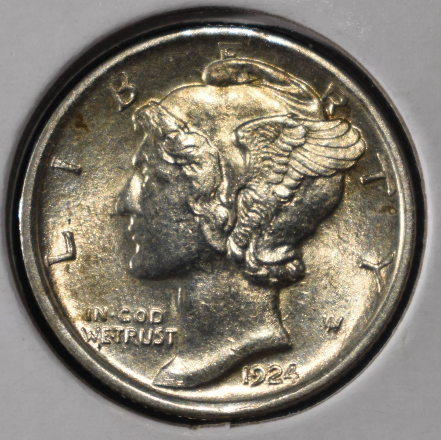 1924-D MERCURY DIME CH BU FSB