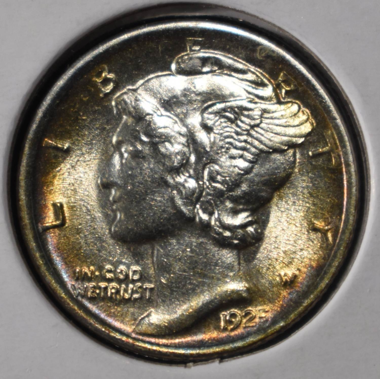 1925-D MERCURY DIME CH BU FSB