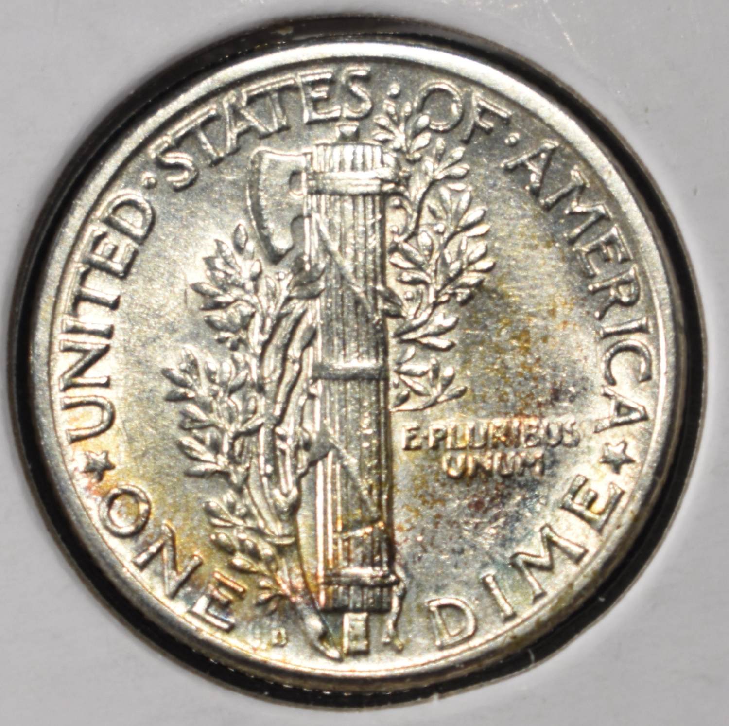 1927-D MERCURY DIME BU
