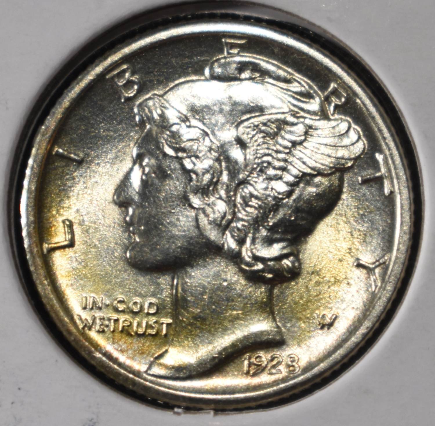 1928 MERCURY DIME CH BU FSB
