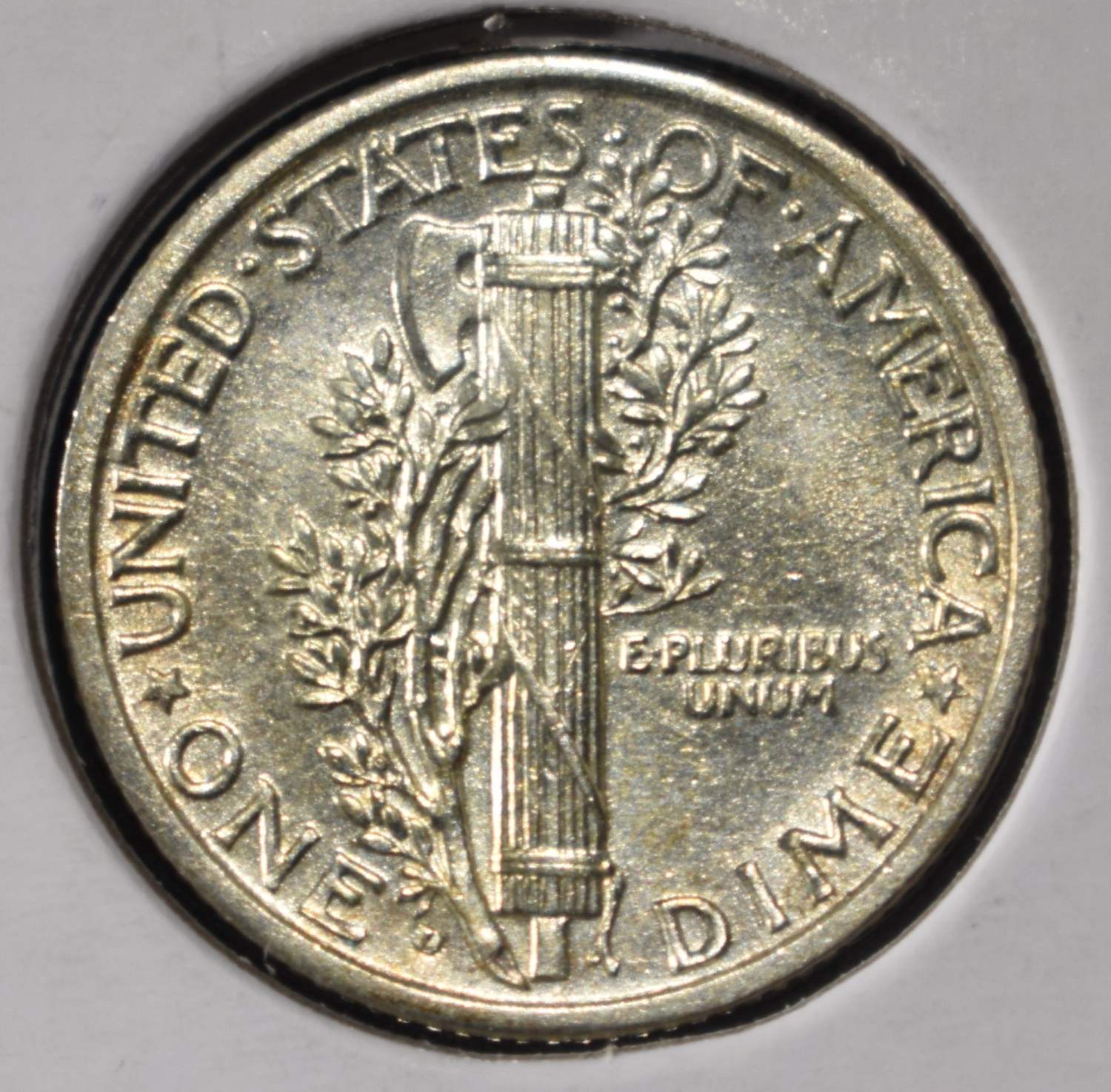 1928-D MERCURY DIME BU FSB