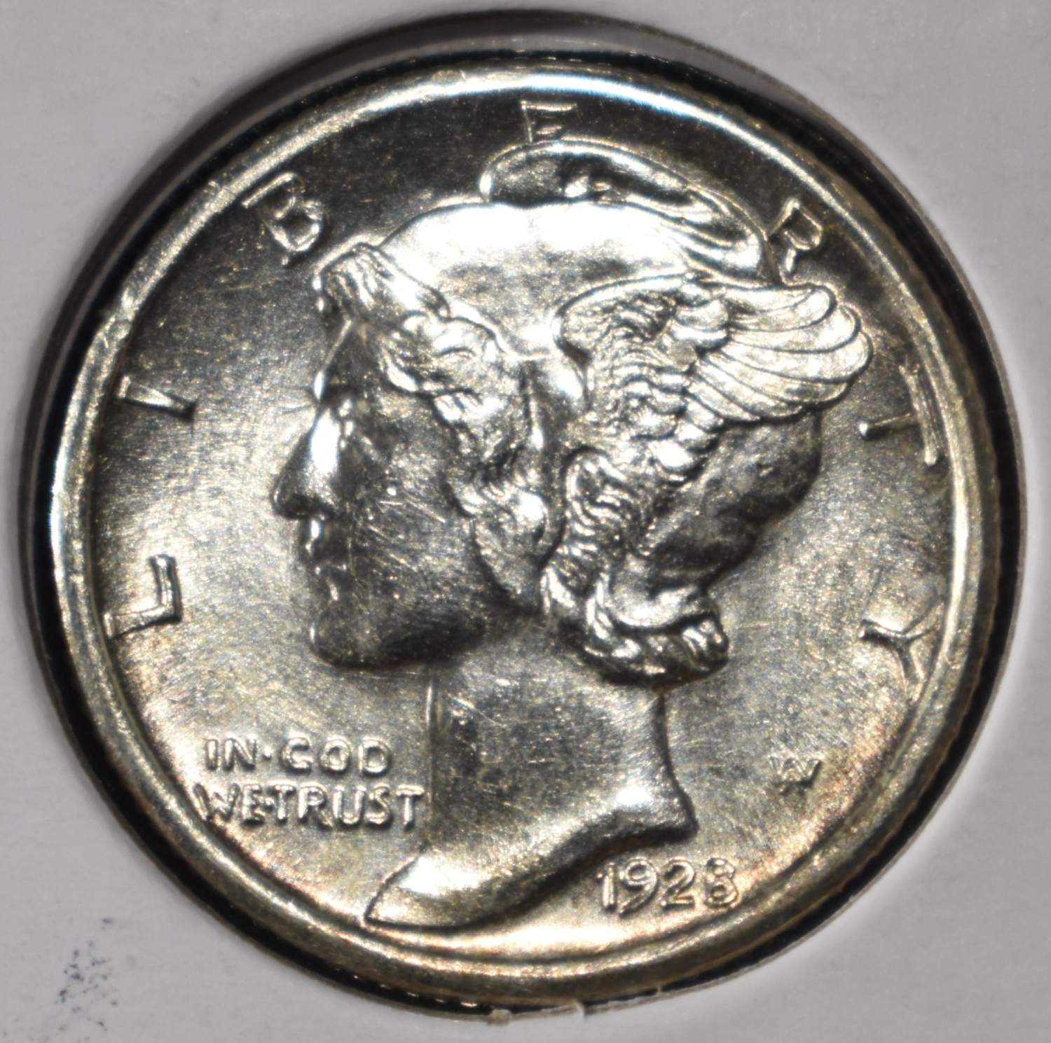 1928-S MERCURY DIME BU FSB