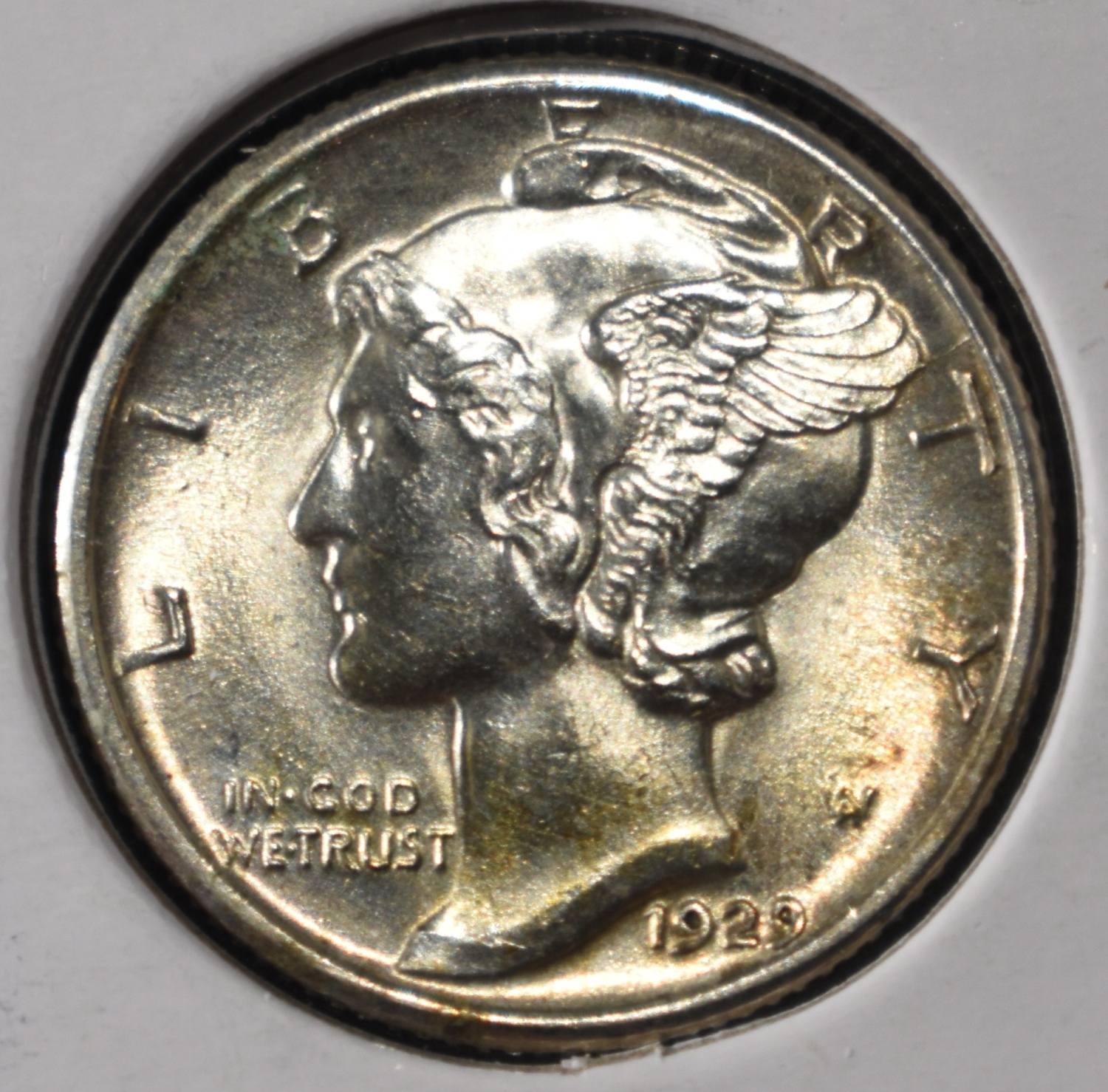 1929 MERCURY DIME GEM BU FSB